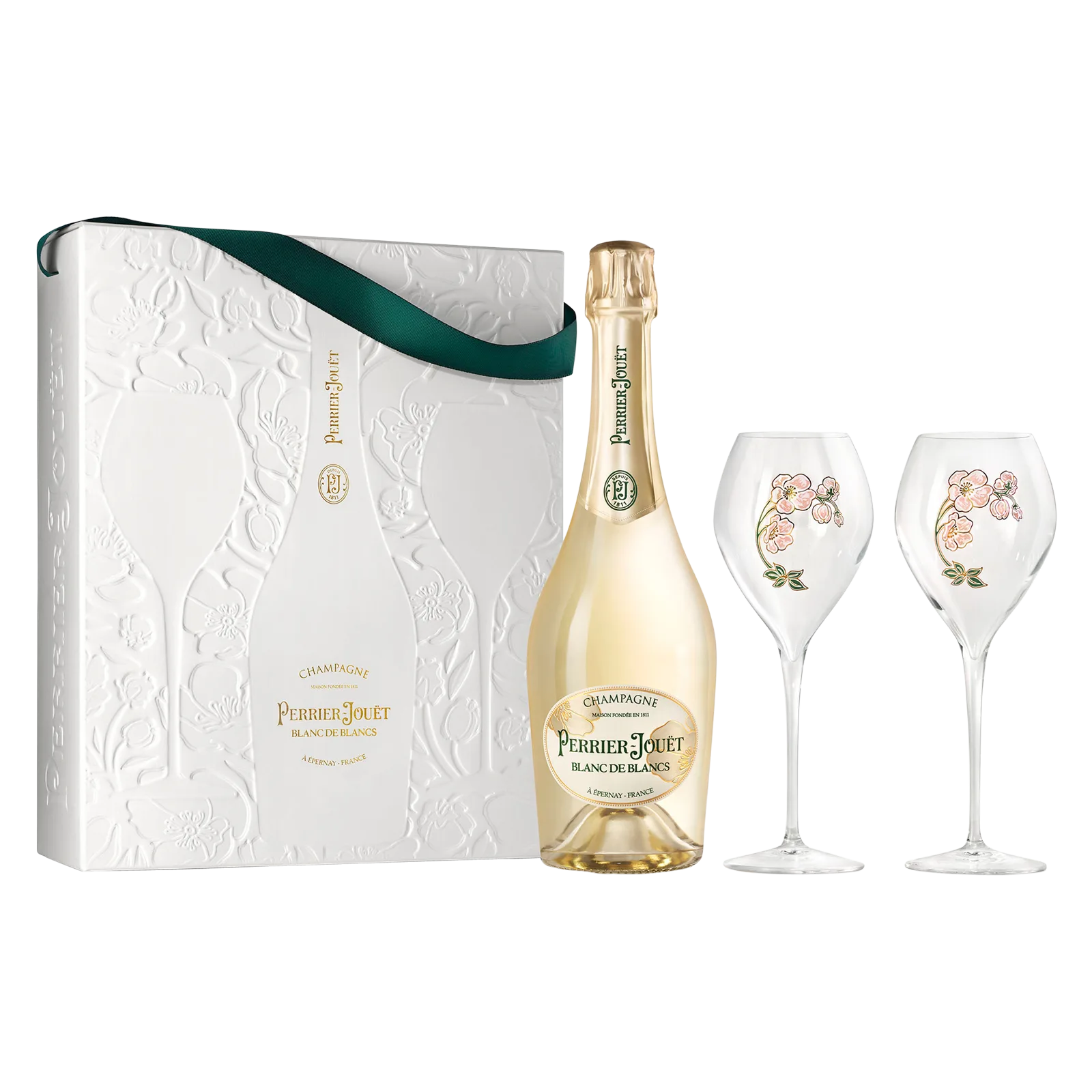 Perrier Jouet Blanc de Blancs Two Flute Gift Set