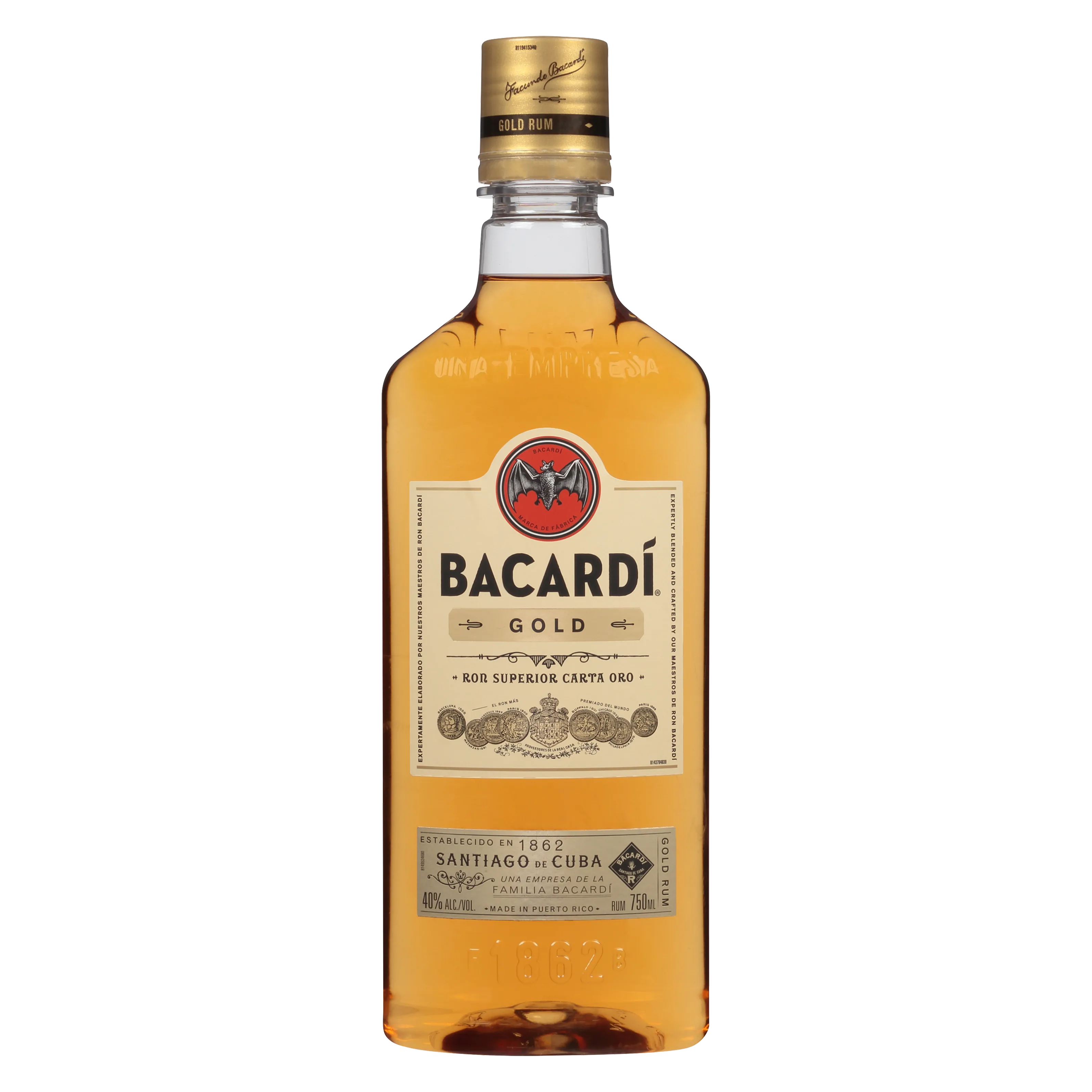 Bacardi Gold Rum Plastic(80 Proof