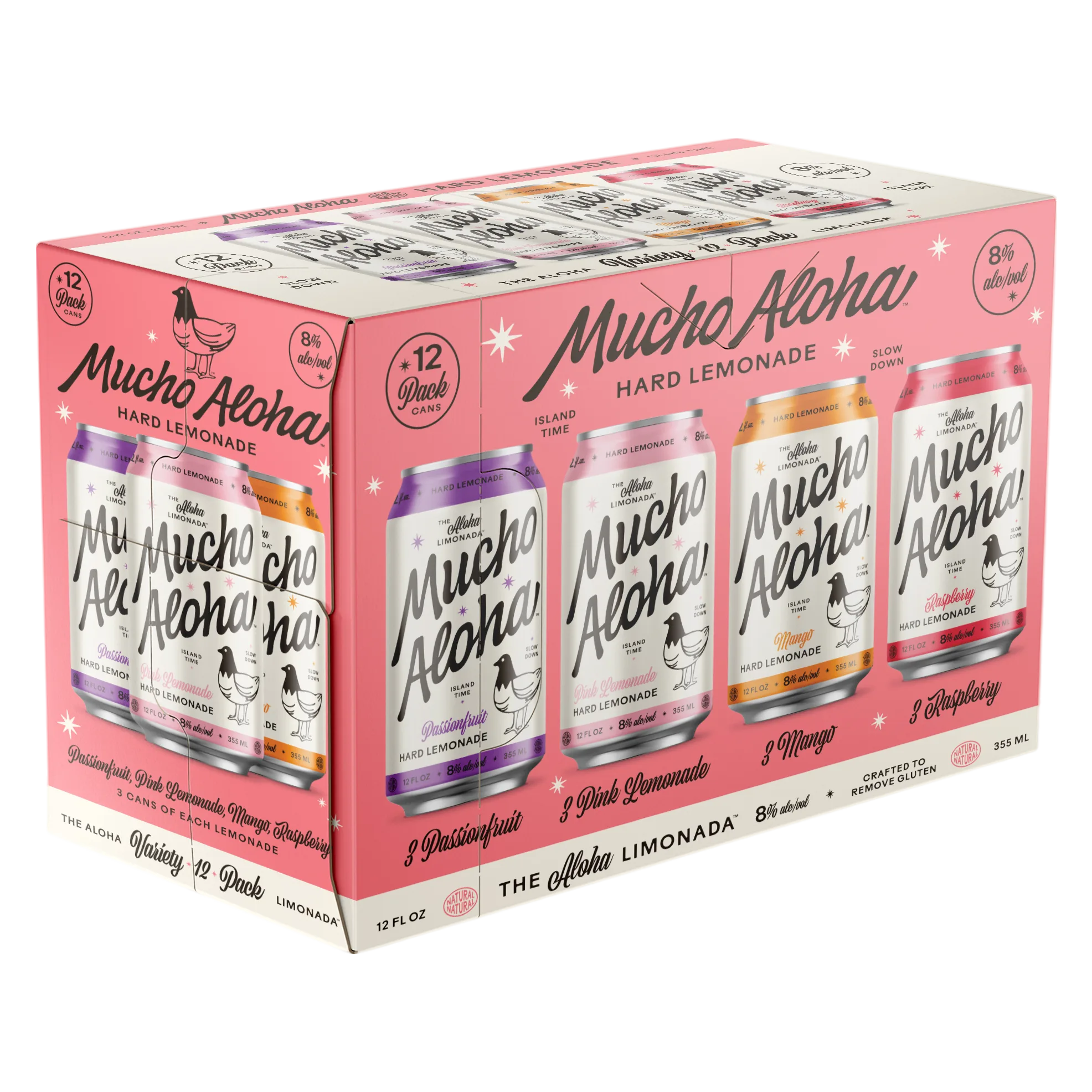 Mucho Aloha Hard Pink Lemonade 12pk 12oz Can