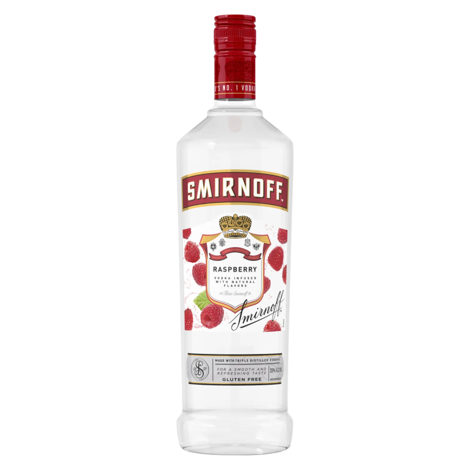 Smirnoff Raspberry Vodka 1L (70 Proof)