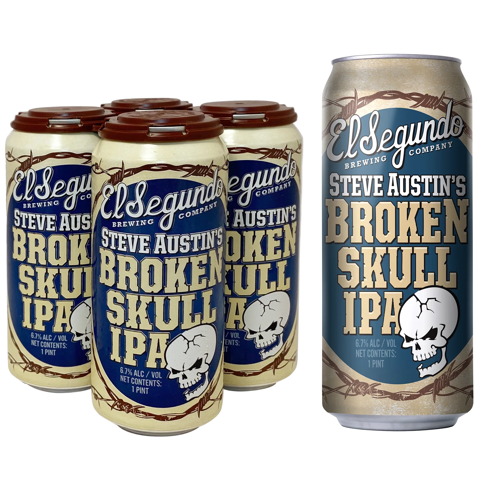 El Segundo Brewery Steve Austin's Broken Skull IPA 4pk 16oz Can 6.7% ABV
