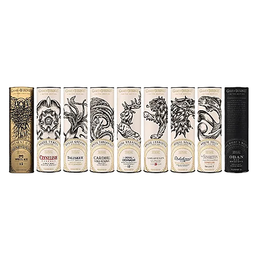 Game Of Thrones Whiskey Scotch Collection Set (9PK