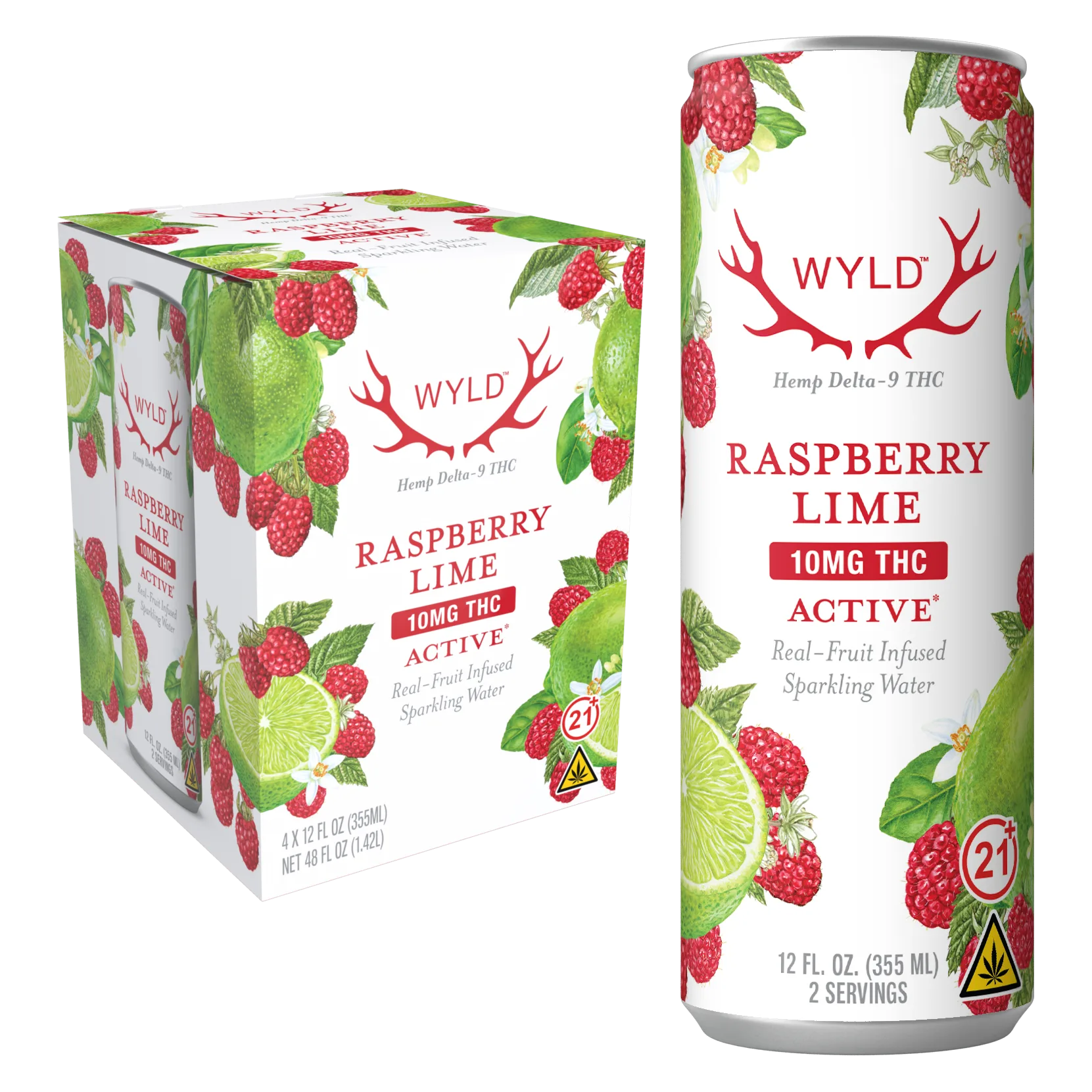 WYLD 10mg THC Raspberry Lime 4pk Can