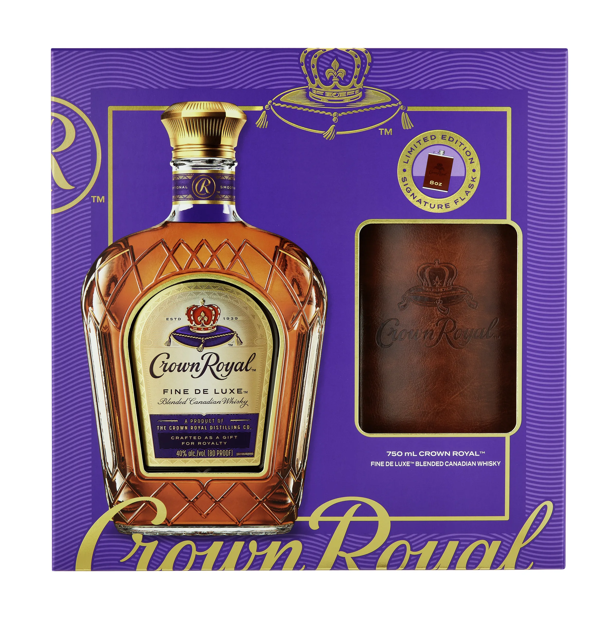 Crown Royal Gift Set w/ Flask