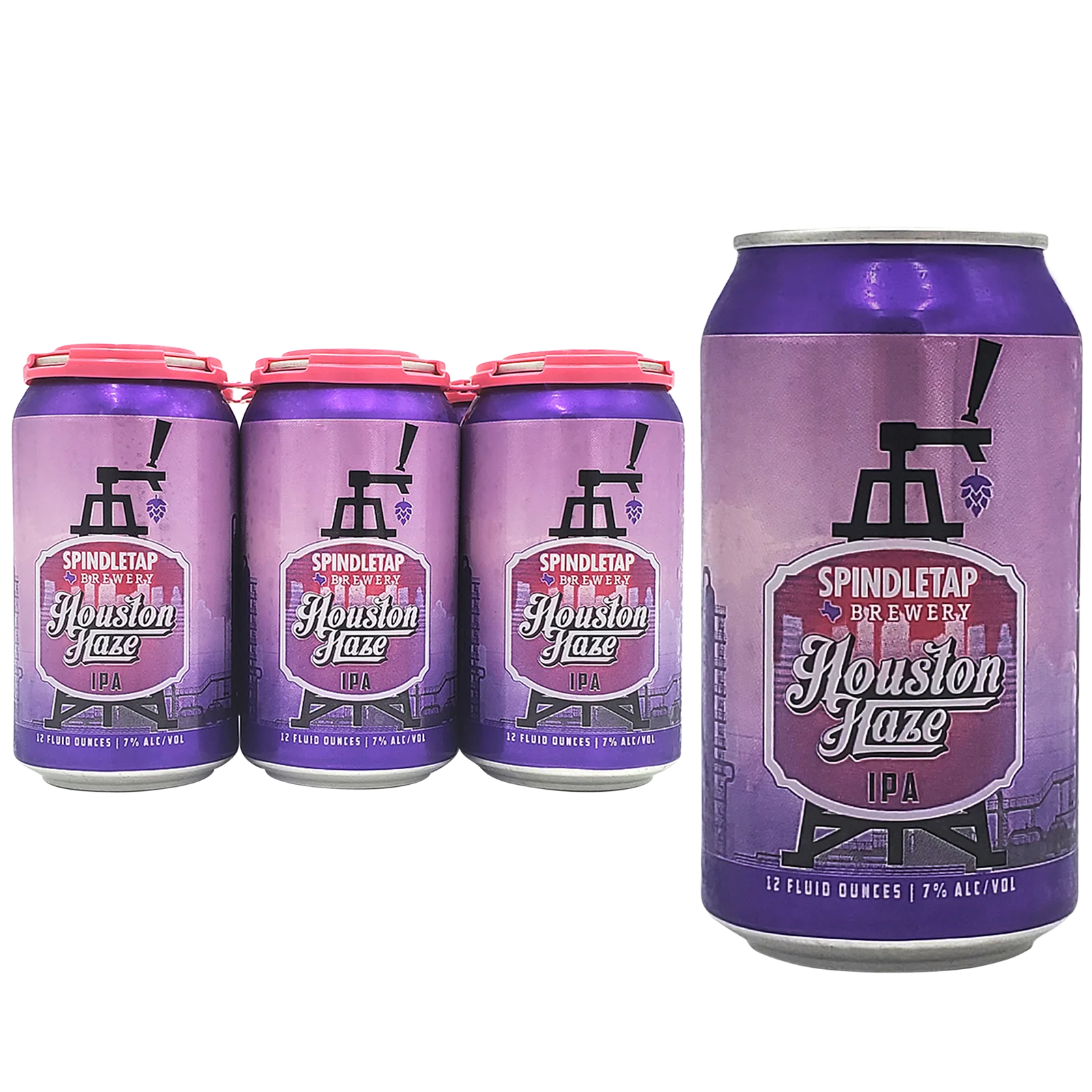 SpindleTap Houston Haze Hazy IPA 6pk Can 7.0% ABV