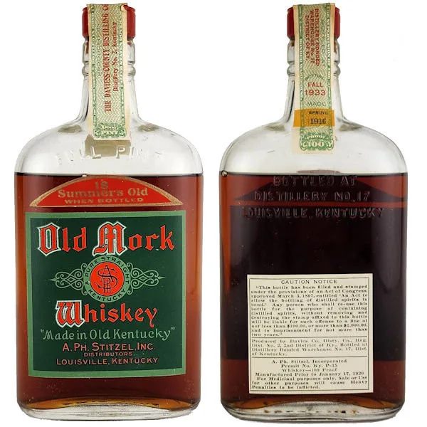Old Mock 18 Summers Old Pure Straight Kentucky Whiskey 1 Pint