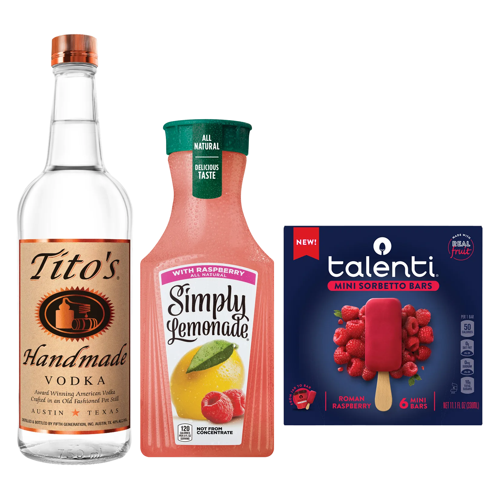 Frozen Tito's and Raspberry Lemonade