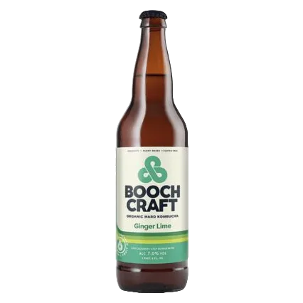 Boochcraft Kombucha Ginger Lime Single 22oz Btl