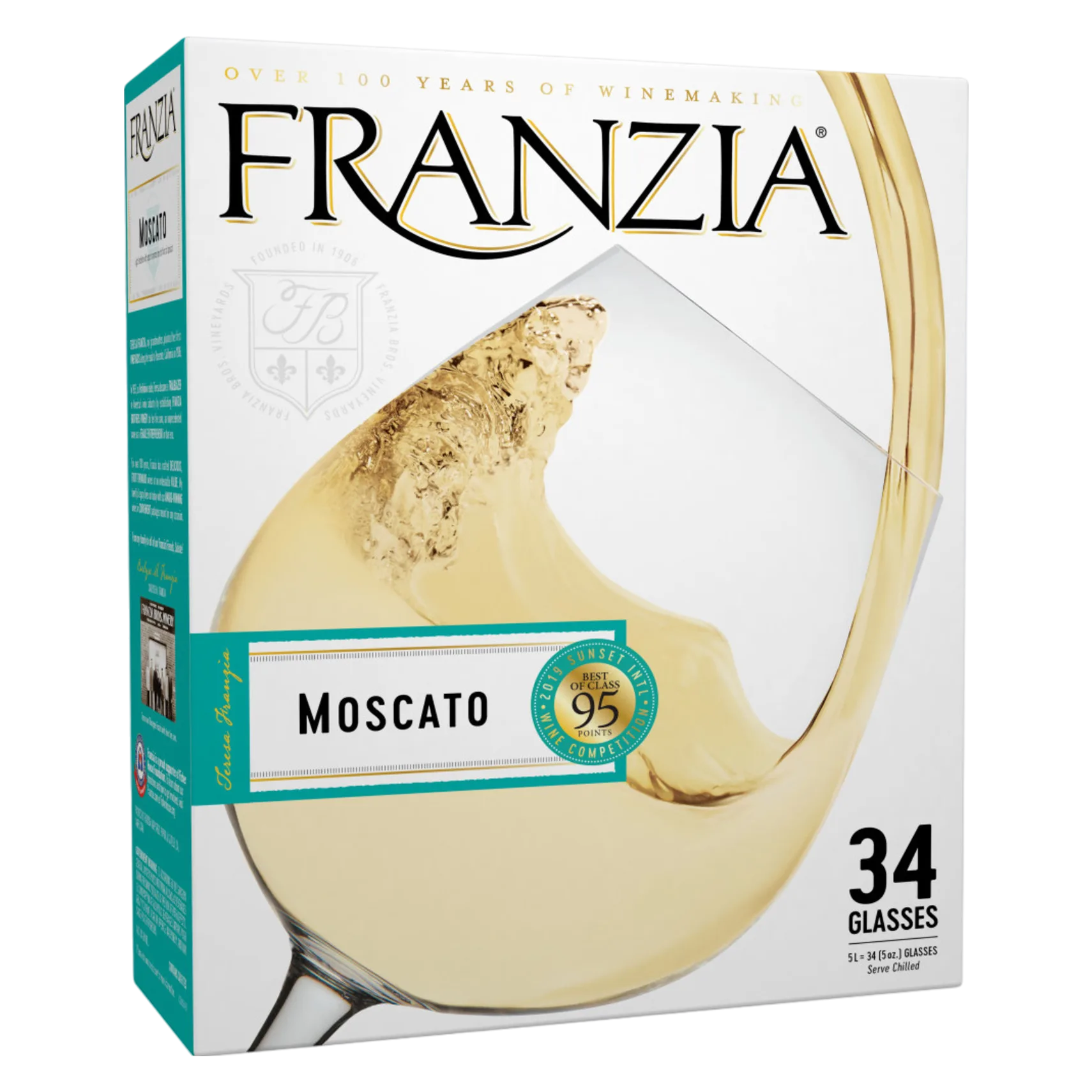 Franzia Vintner Select Moscato White Wine 5L Box