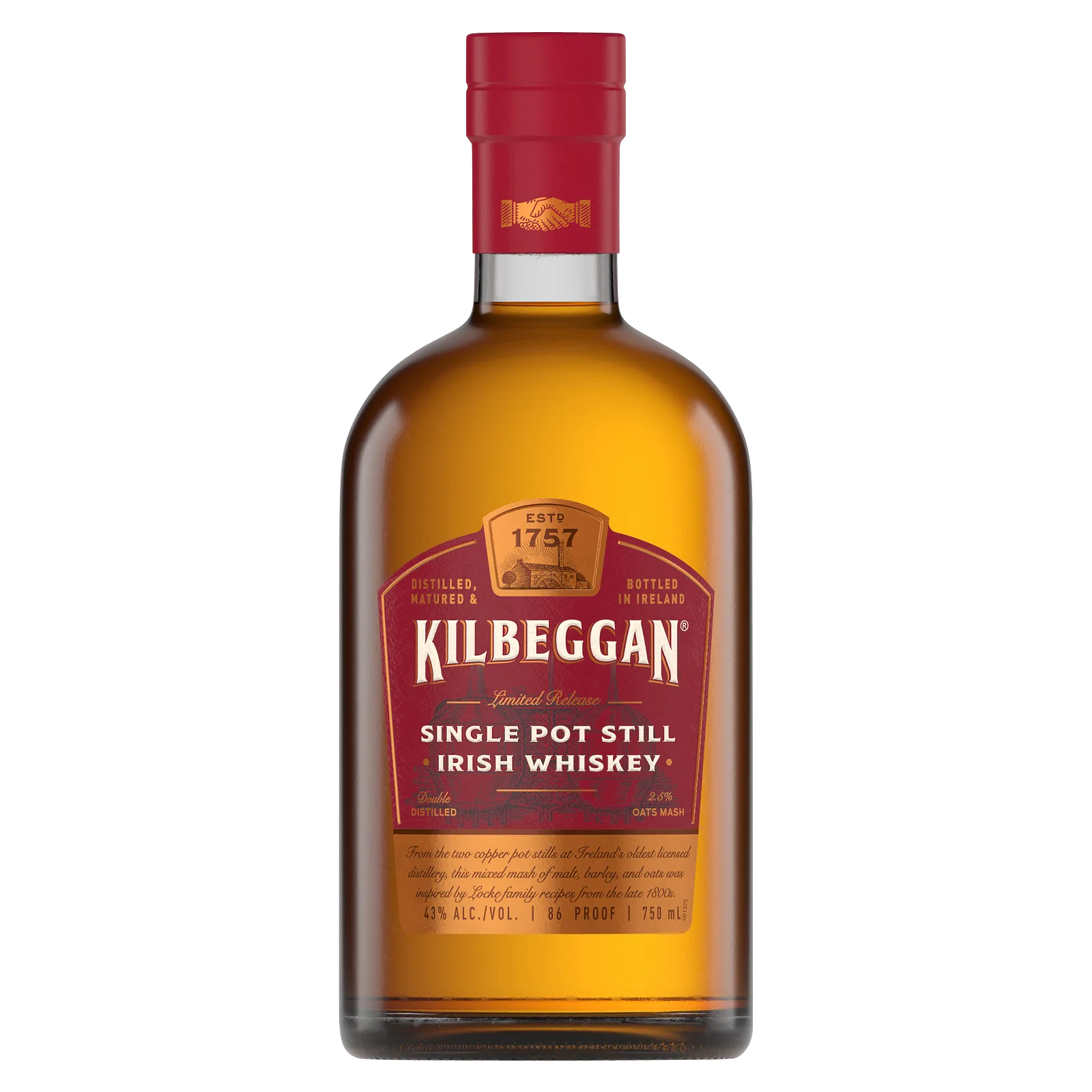 Kilbeggan Irish Whisky Single Pot Still