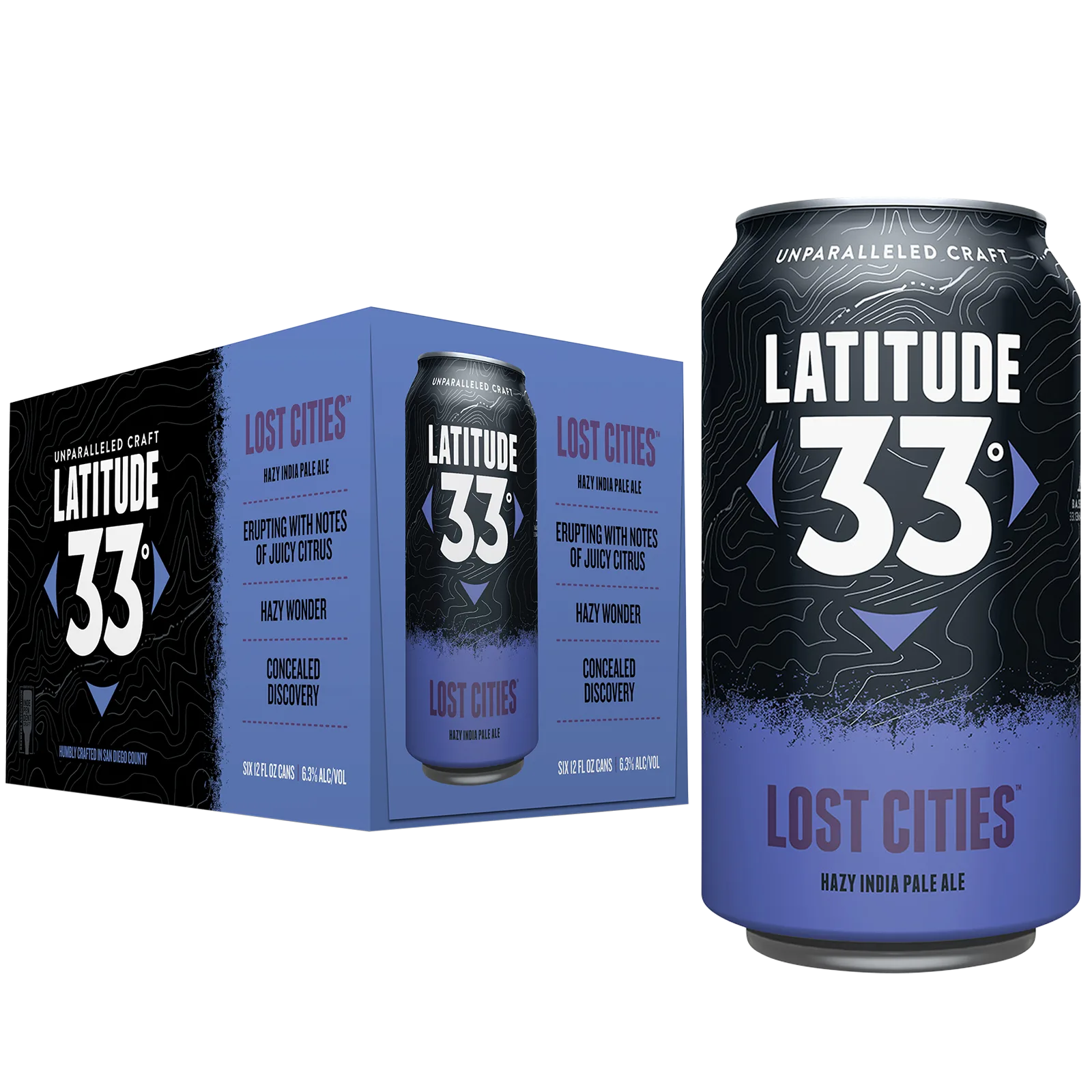 Latitude 33 Lost Cities Hazy IPA 6pk Can 6.3%