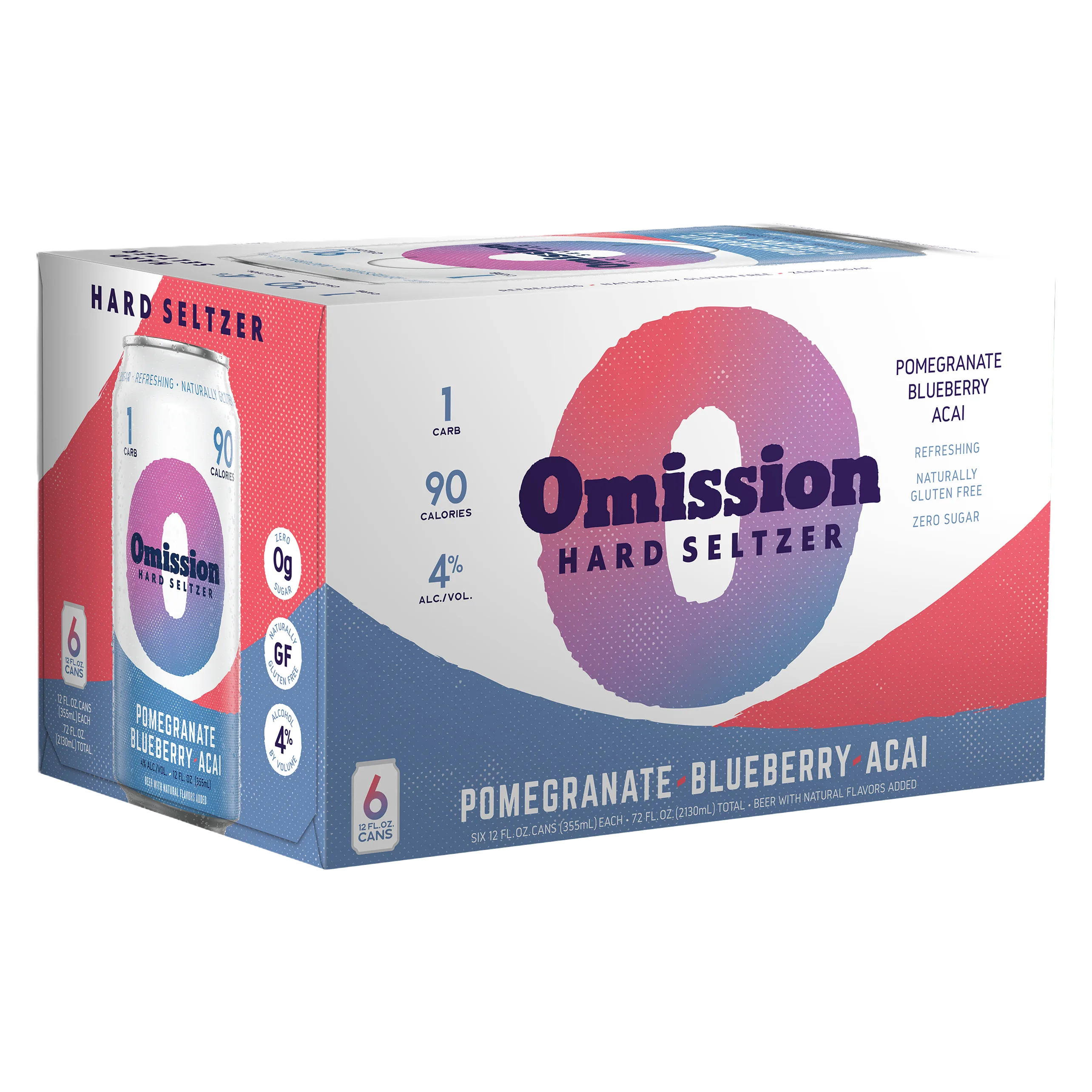 pid:56947 Omission Hard Seltzer Pomegranate Blueberry Acai (6PKC 12 OZ)