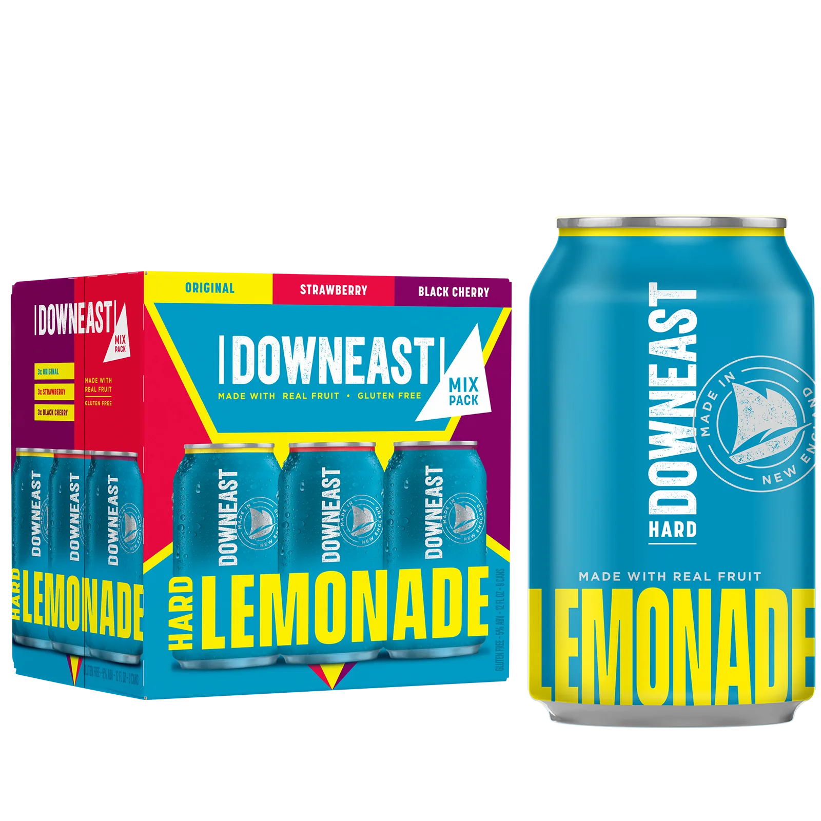 Downeast Hard Lemonade Mix Pack 9pk 12oz Can 5.0% ABV