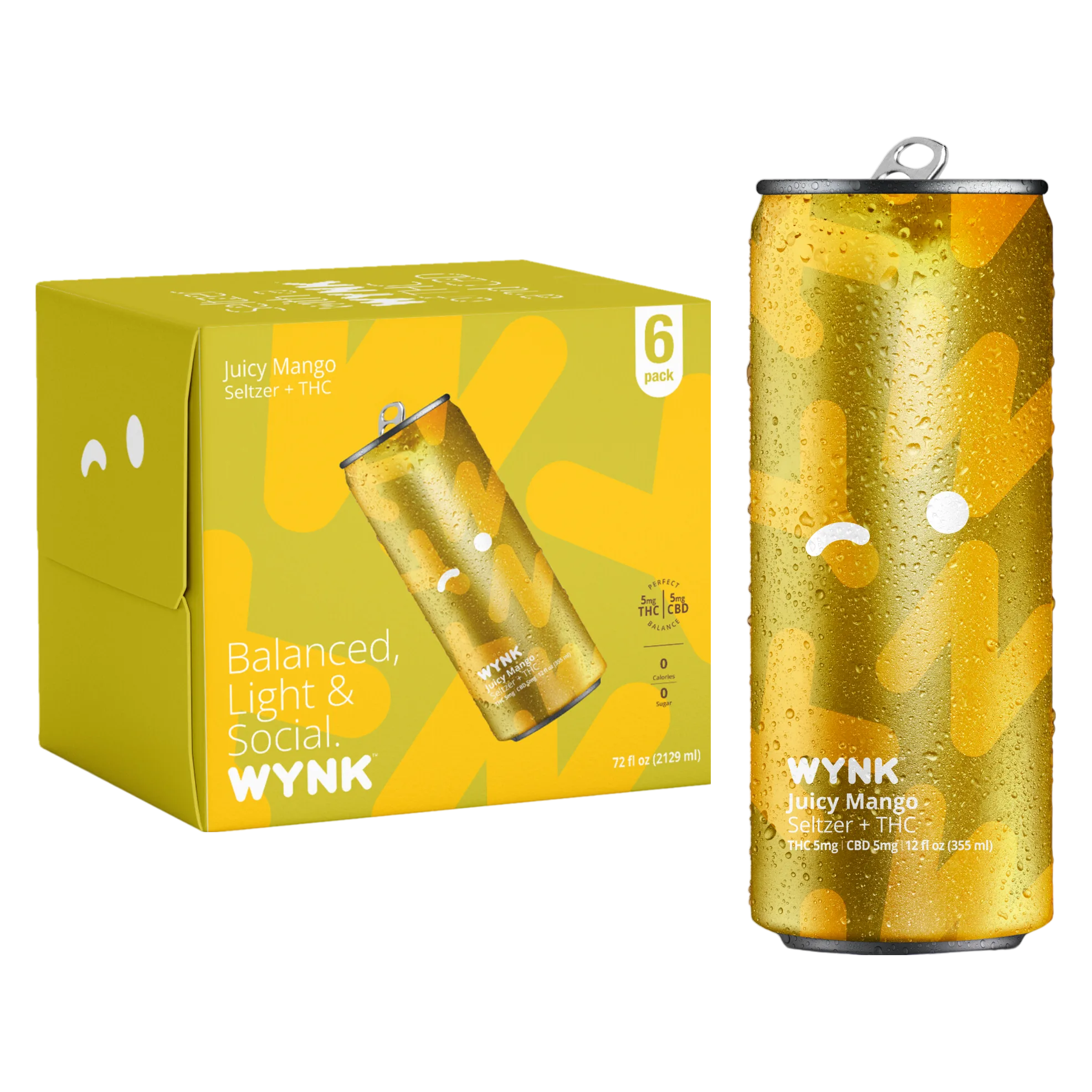 WYNK 5mg THC Mango Seltzer 6pk Can