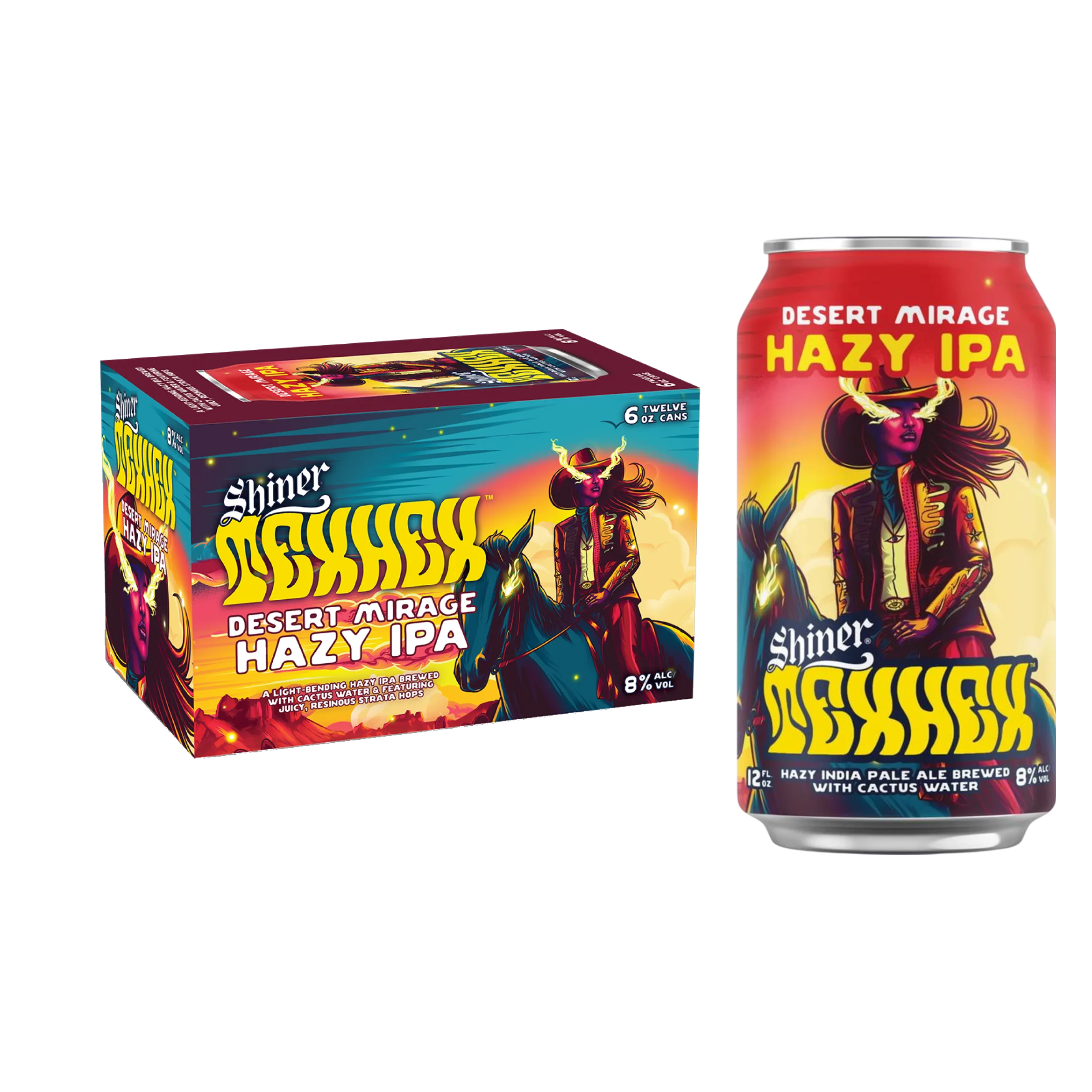 Shiner Texhex Desert Mirage Hazy IPA 6pk Can 6% ABV