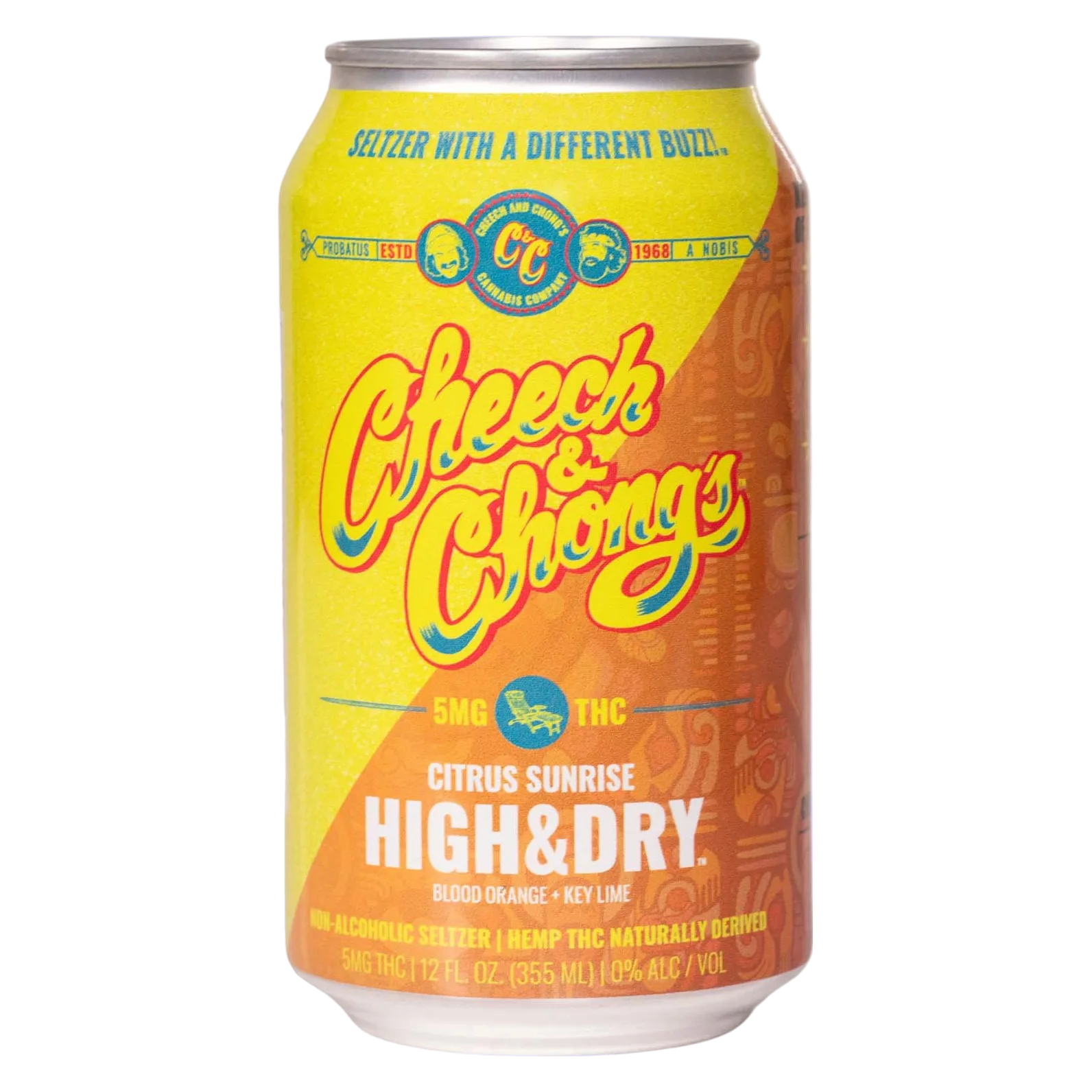 Cheech & Chong's 5mg THC High & Dry Citrus Sunrise Seltzer Can