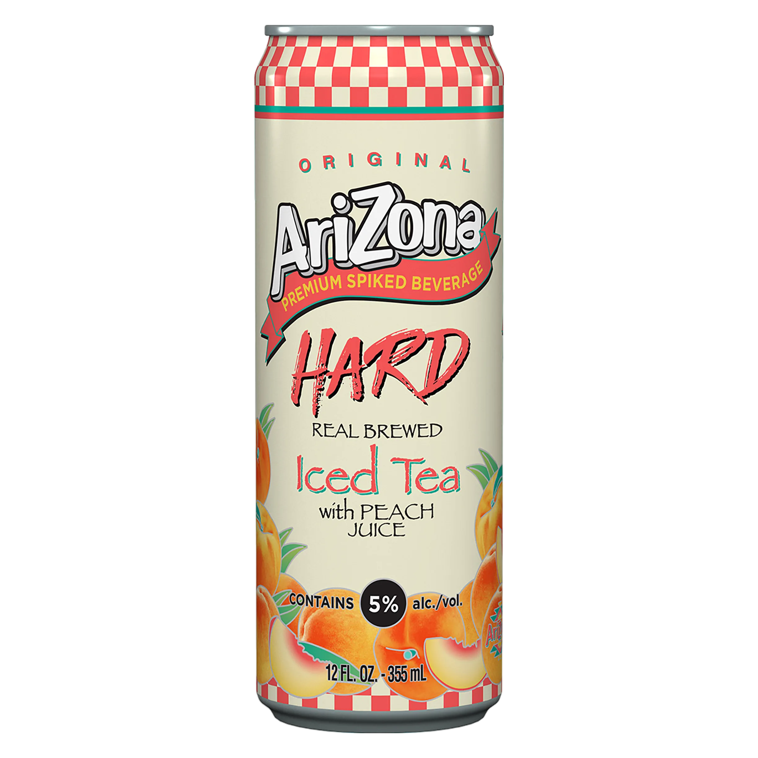 Arizona Hard Peach Tea Single 12oz Can 5% ABV