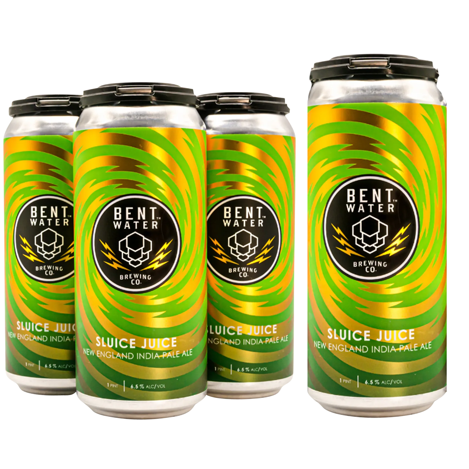 Bent Water Brewing Sluice Juice NEIPA 4pk 16oz Can 6.5% ABV