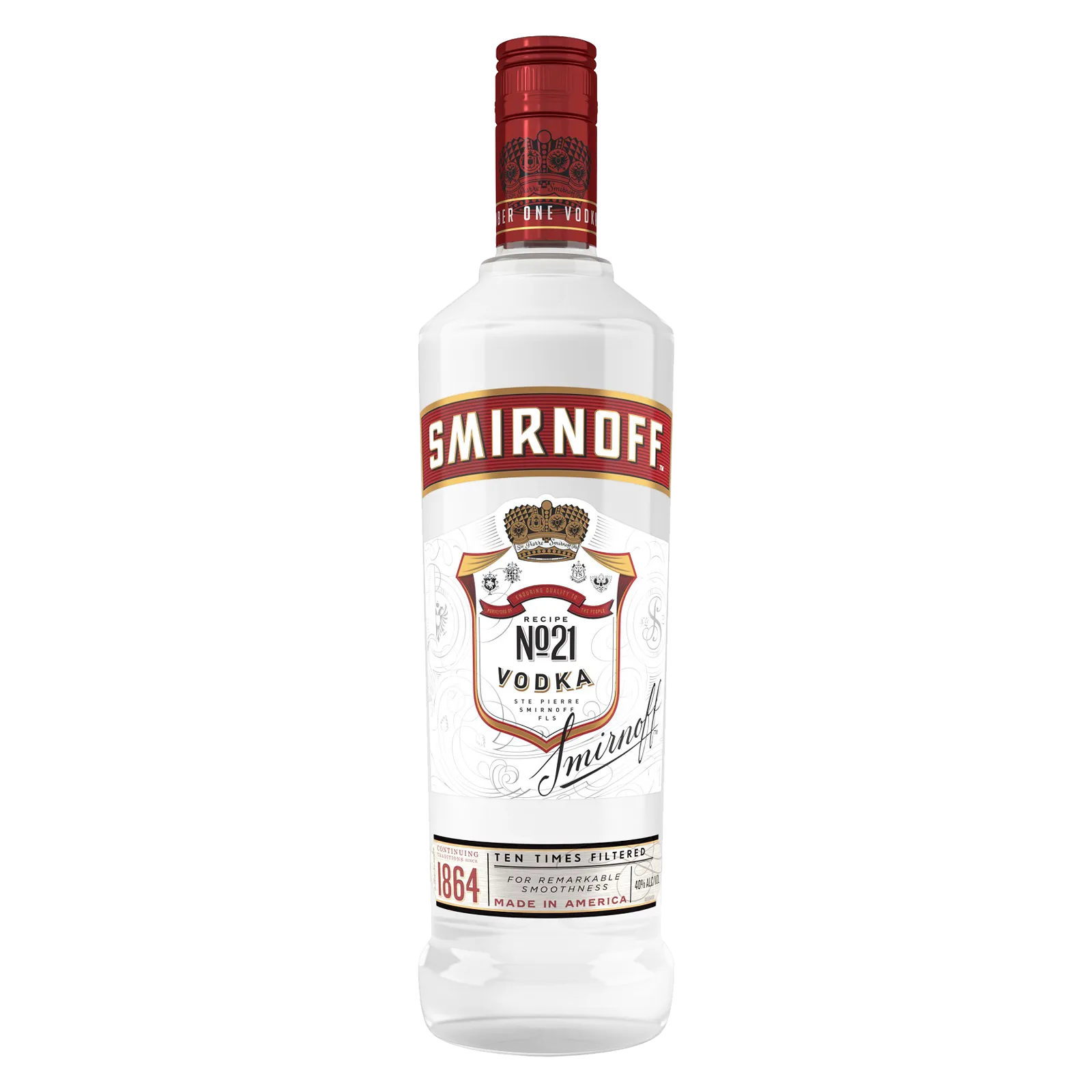 Smirnoff No. 21 80 Proof Vodka, Glass
