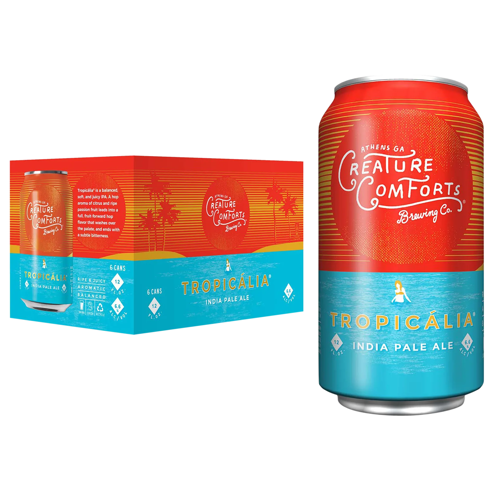 Creature Comforts Brewing Company Tropicalia IPA 6pk Can 6.6% ABV