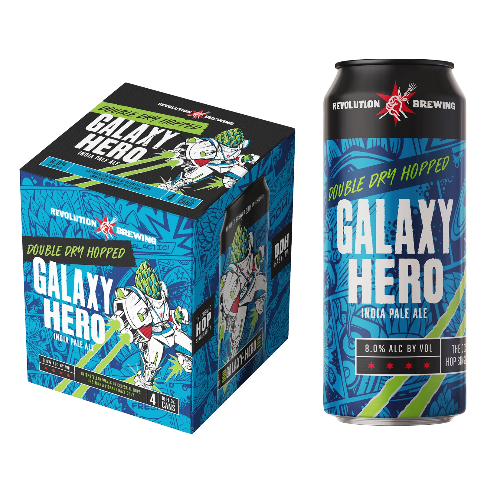 Revolution DDH Hero IPA 4pk 16oz Can 7.5% ABV