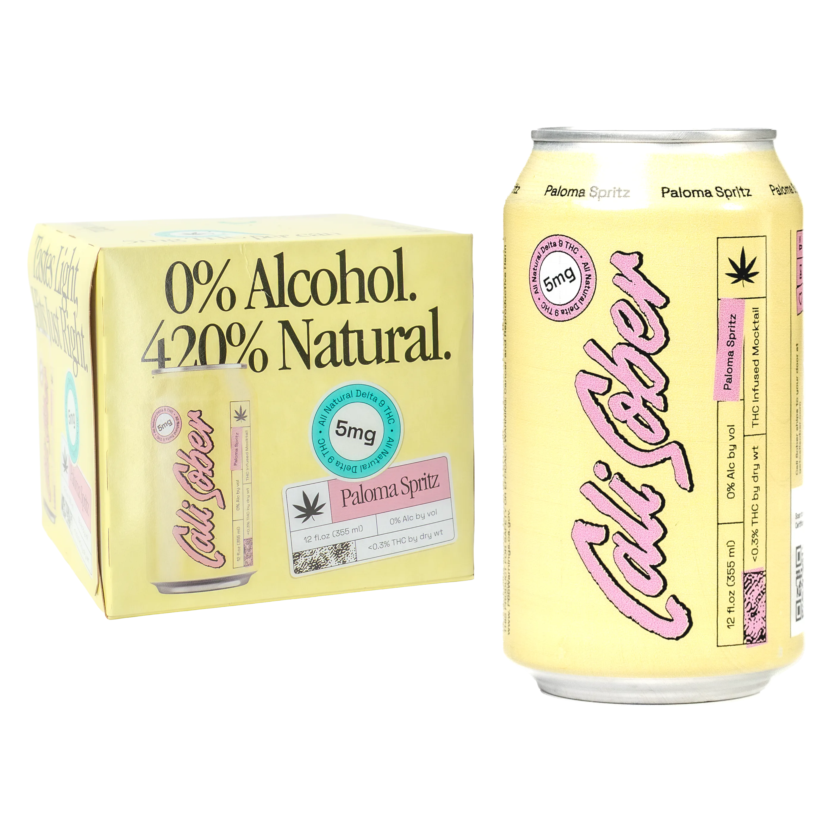 Cali Sober 5mg THC Paloma Spritz 4pk Can