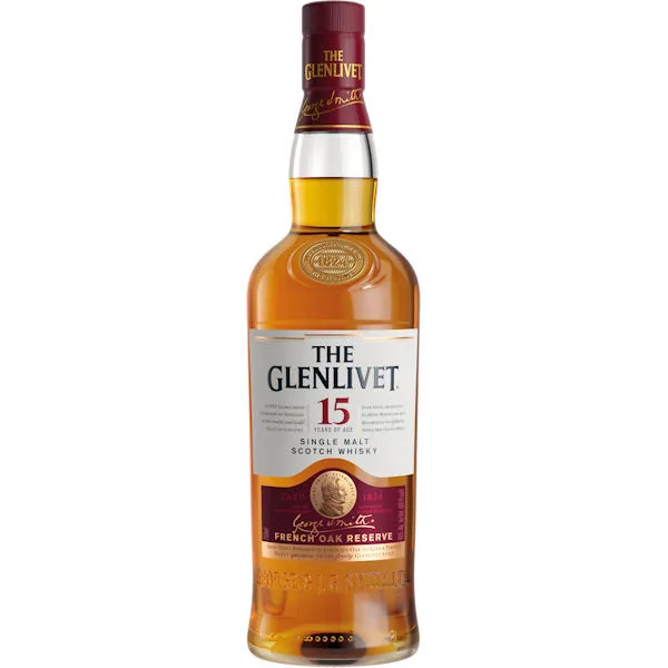 The Glenlivet 15 Year Old French Oak Speyside Single Malt Scotch 750Ml