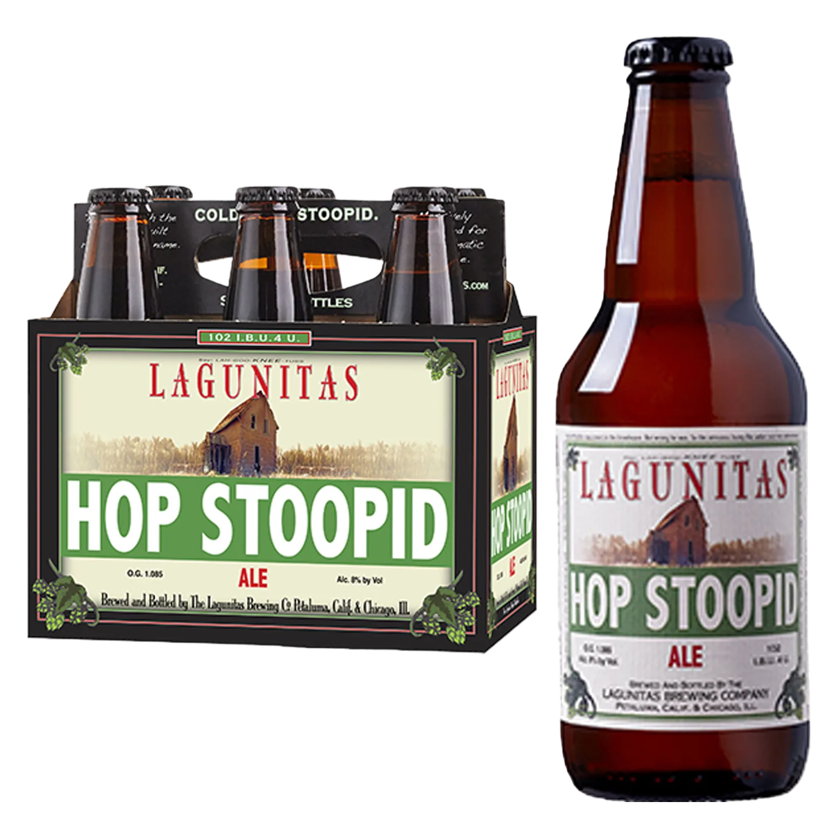 Lagunitas Hop Stoopid Ale 6pk Btl 8.0% ABV