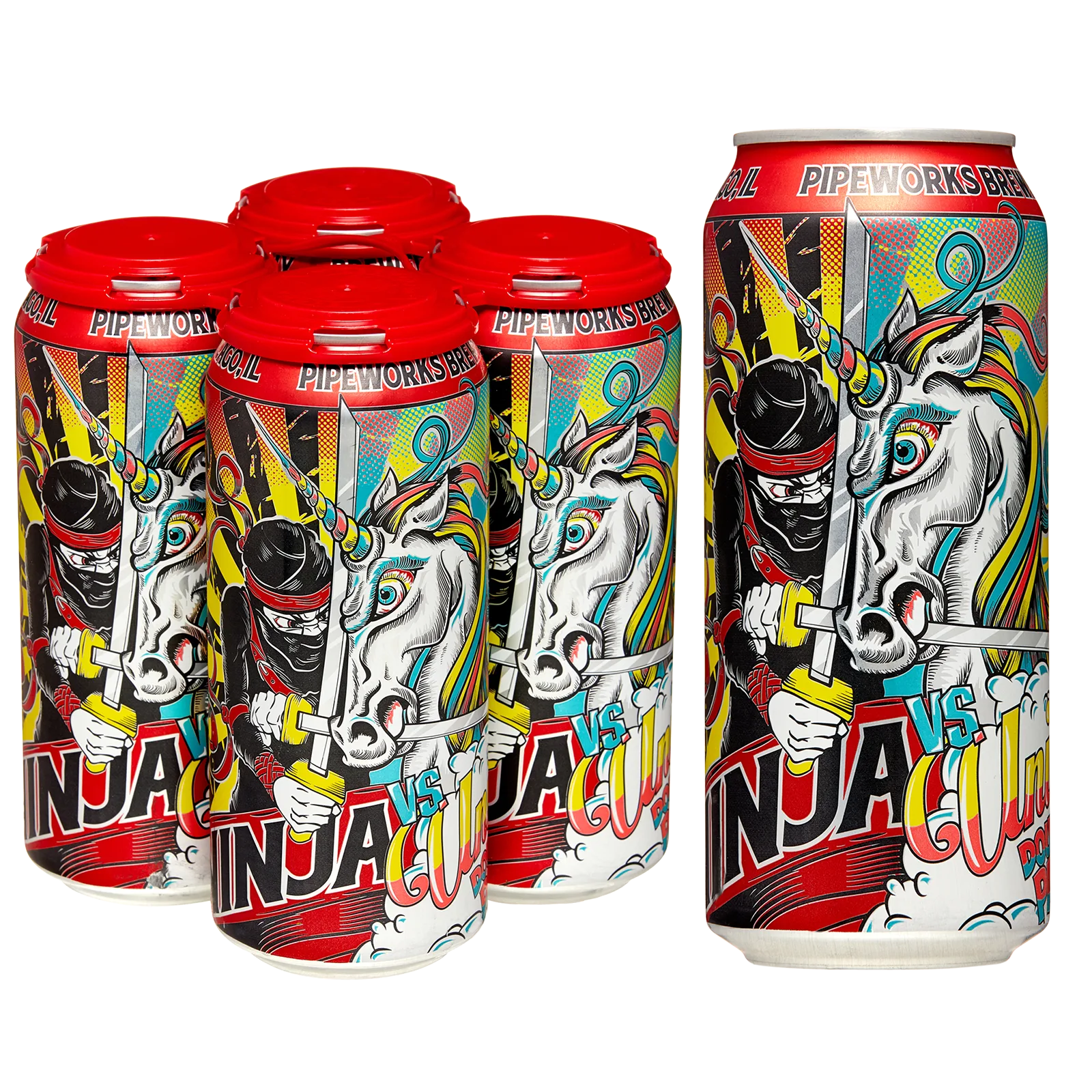 Pipeworks Ninja vs Unicorn Double IPA 4pk 16oz Can 8.0% ABV