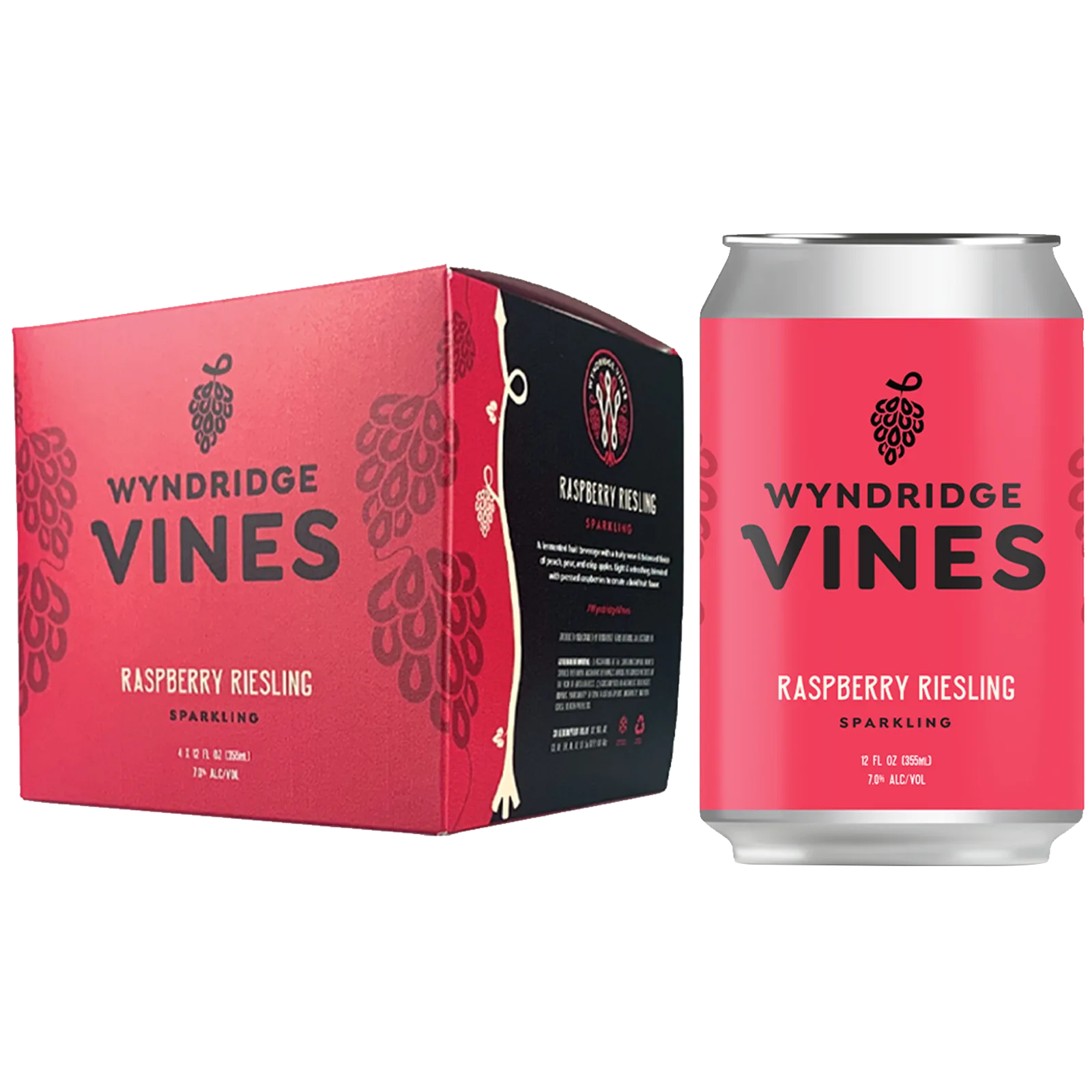 Wyndridge Vines Raspberry Riesling 4pk 12oz Can 7.0% ABV