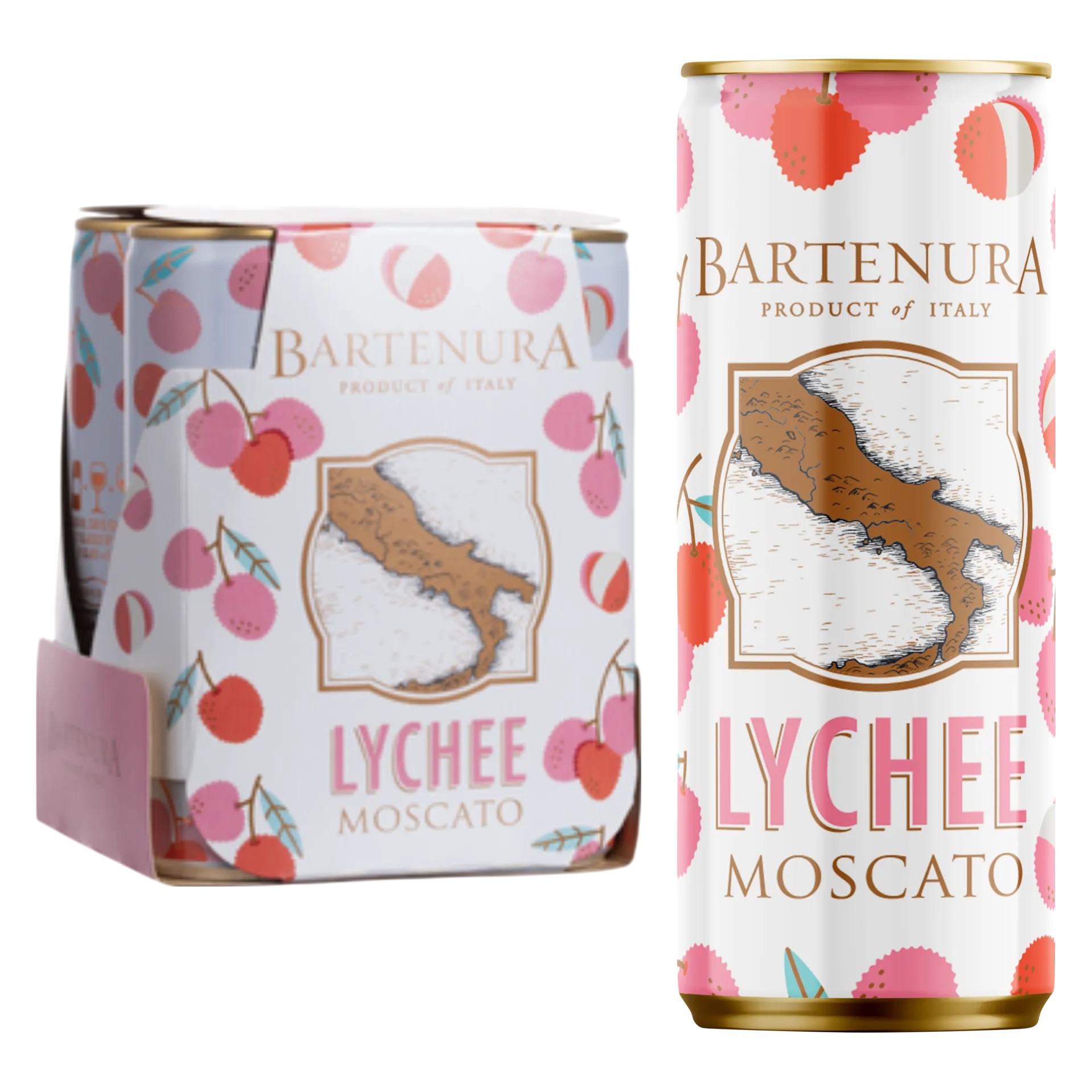 Bartenura Lychee Moscato 4pk 250ml Can