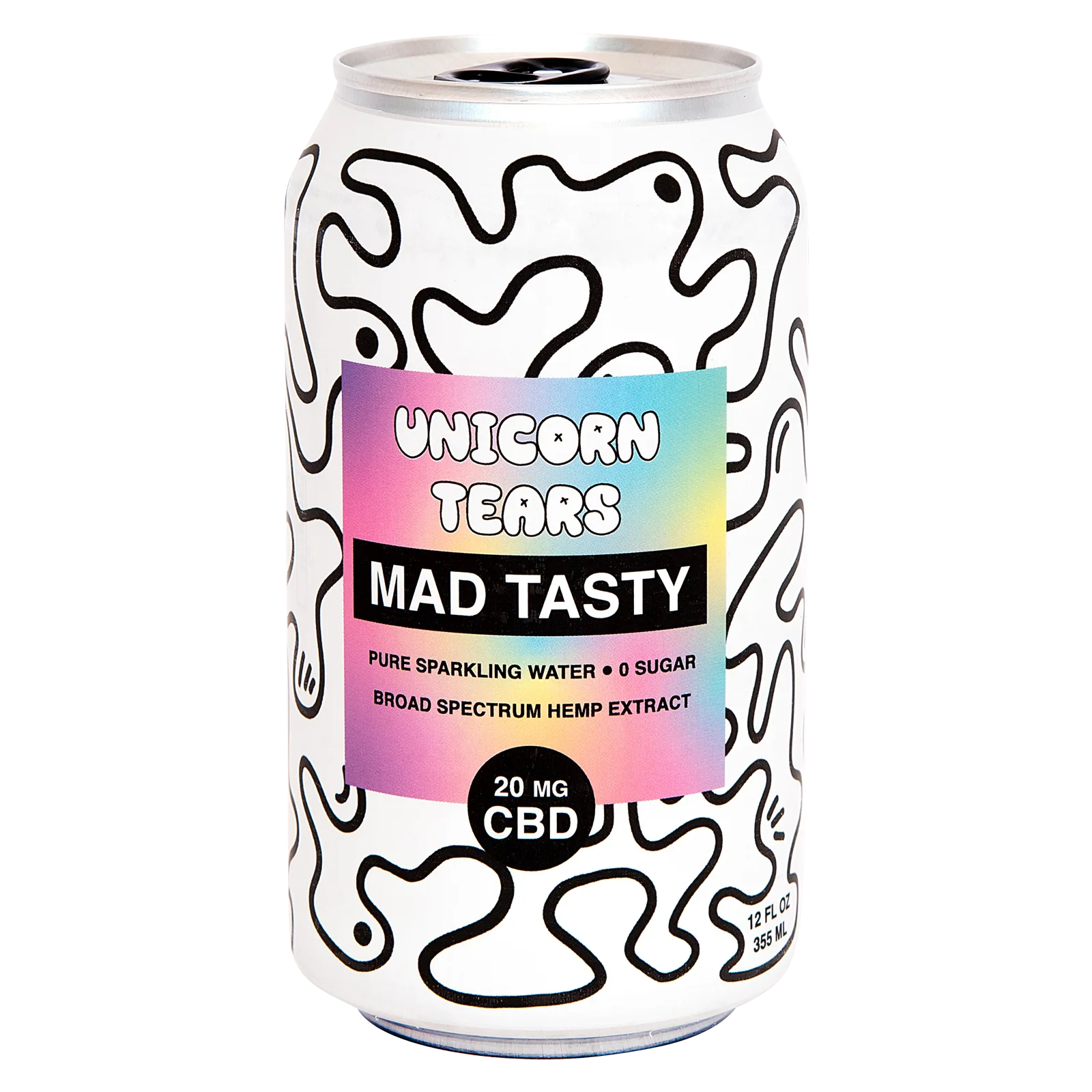 Mad Tasty Unicorn Tears CBD Sparkling Water Can 20mg