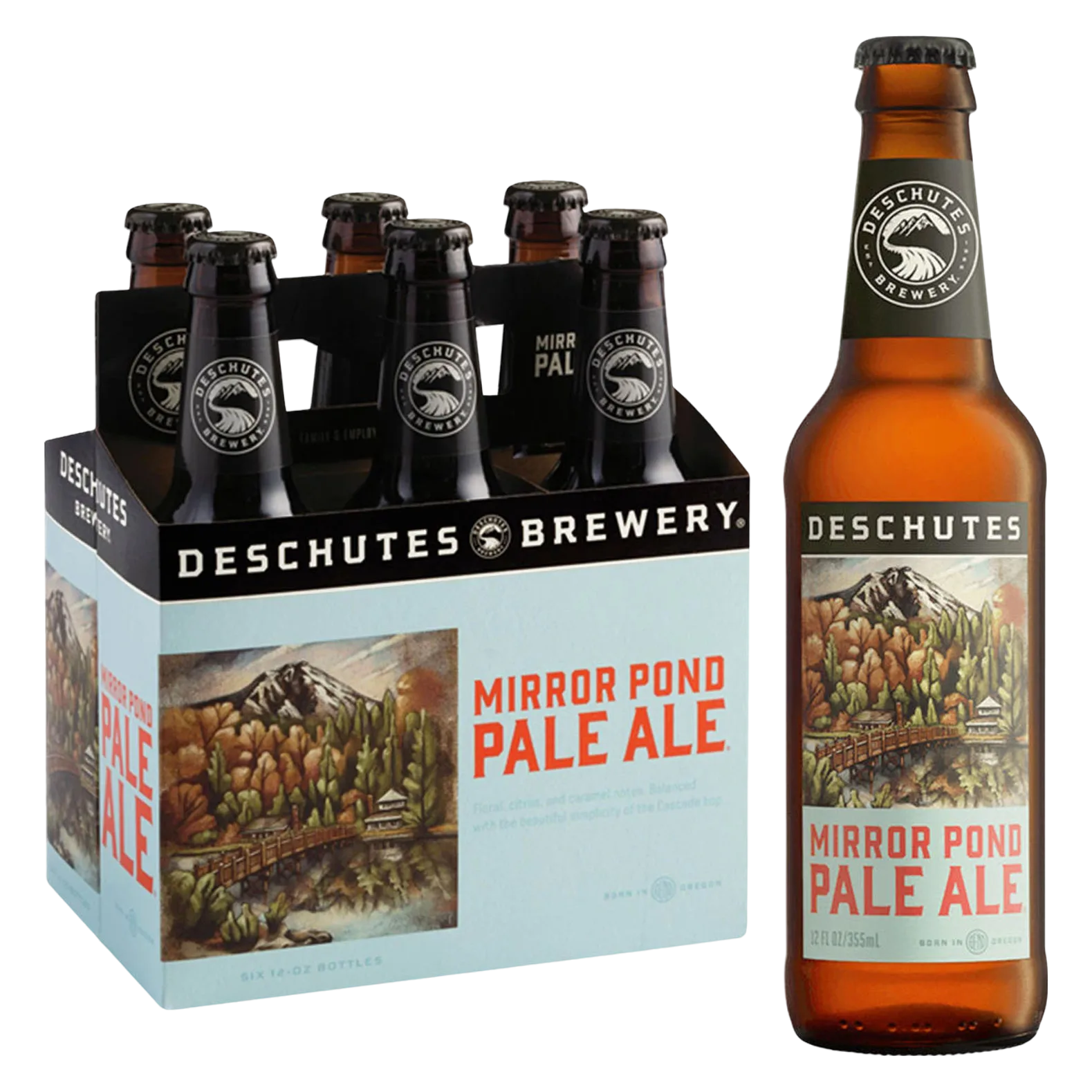 Deschutes Mirror Pond Pale Ale 6pk Btl 5.0% ABV