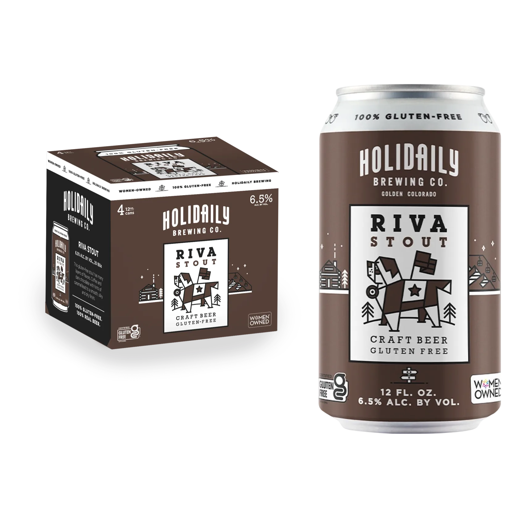 Holidaily Brewing Co. Riva Stout Gluten Free 4pk Cans