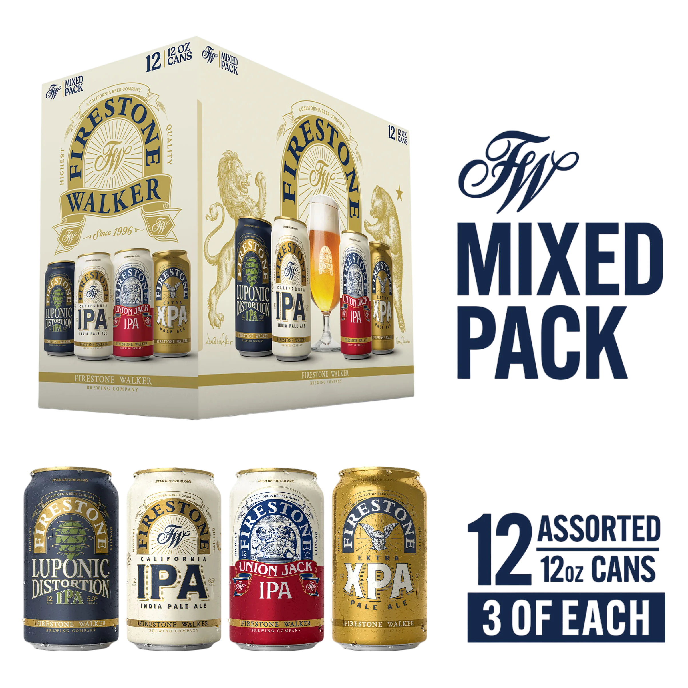 Firestone Walker Crafted Thru Hops Mixed Pack 12pk Can