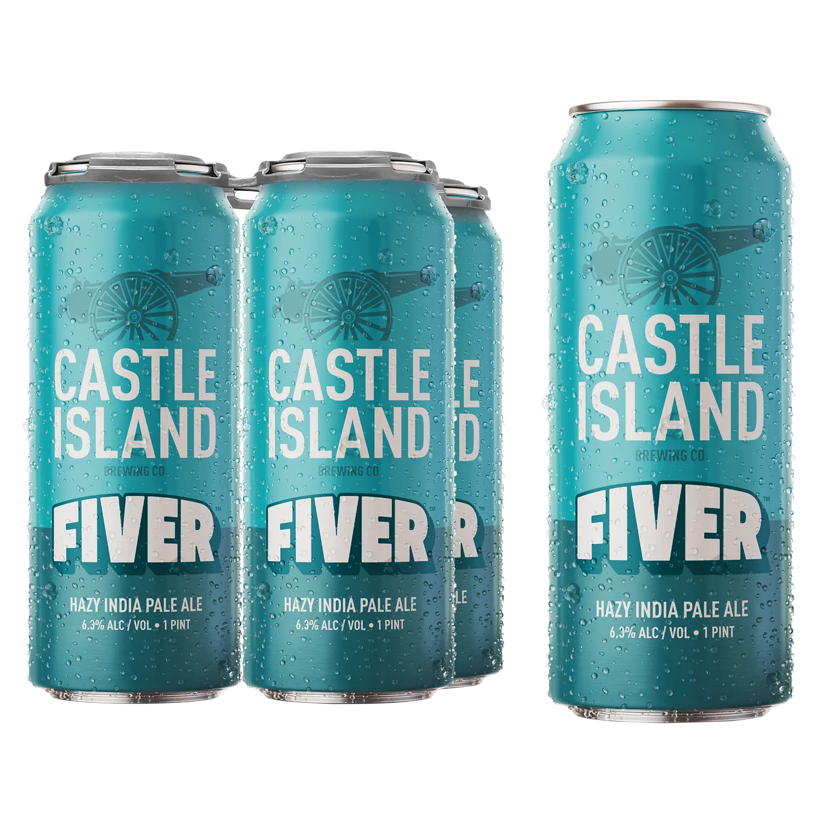 Castle Island Fiver Hazy IPA 4pk 16oz Can 6.3% ABV