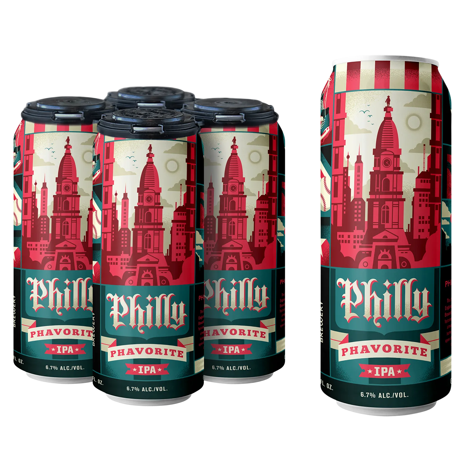 Iron Hill Brewery Philly Phavorite Hazy IPA 4pk 16oz Can 6.6% ABV