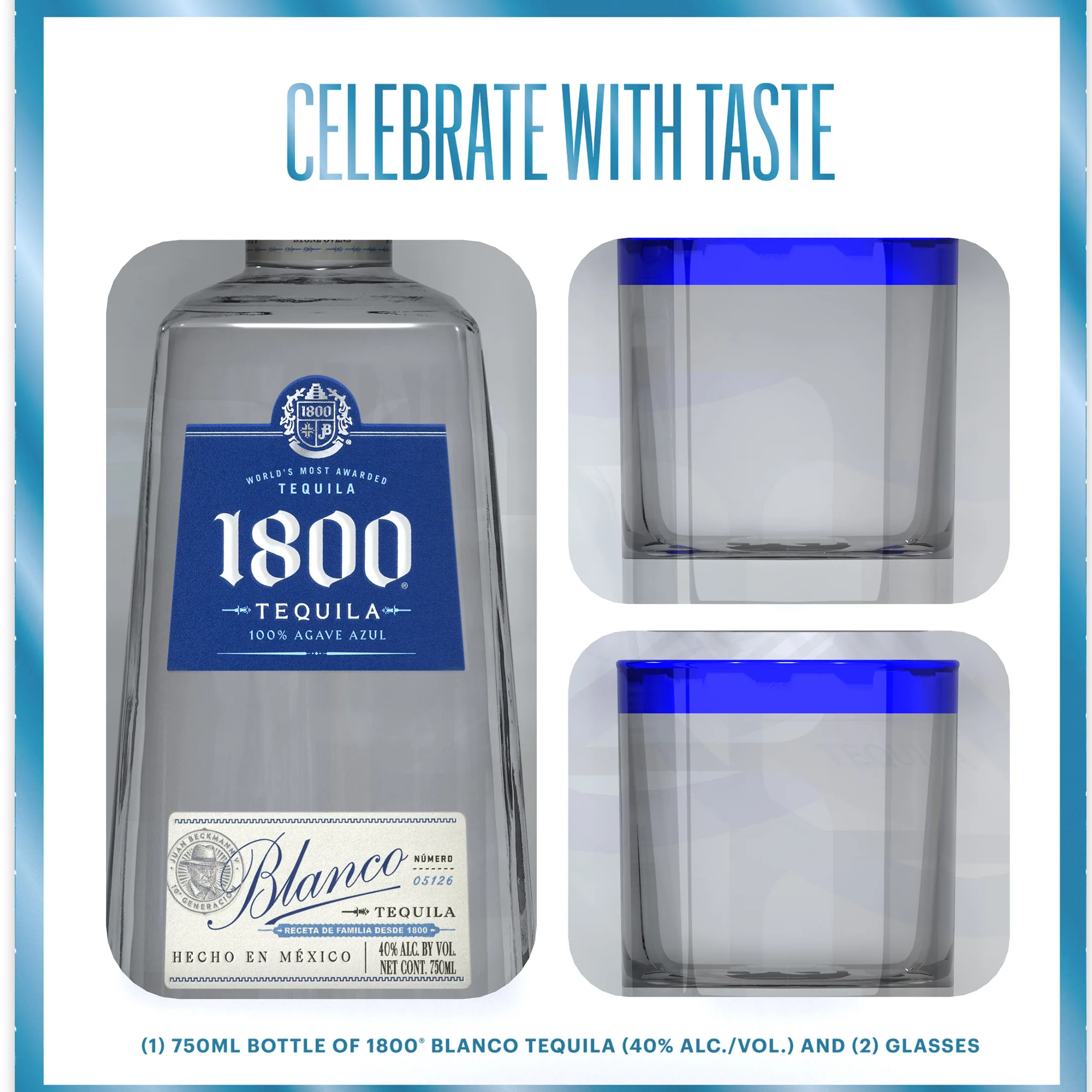 1800 Tequila Blanco Gift Set