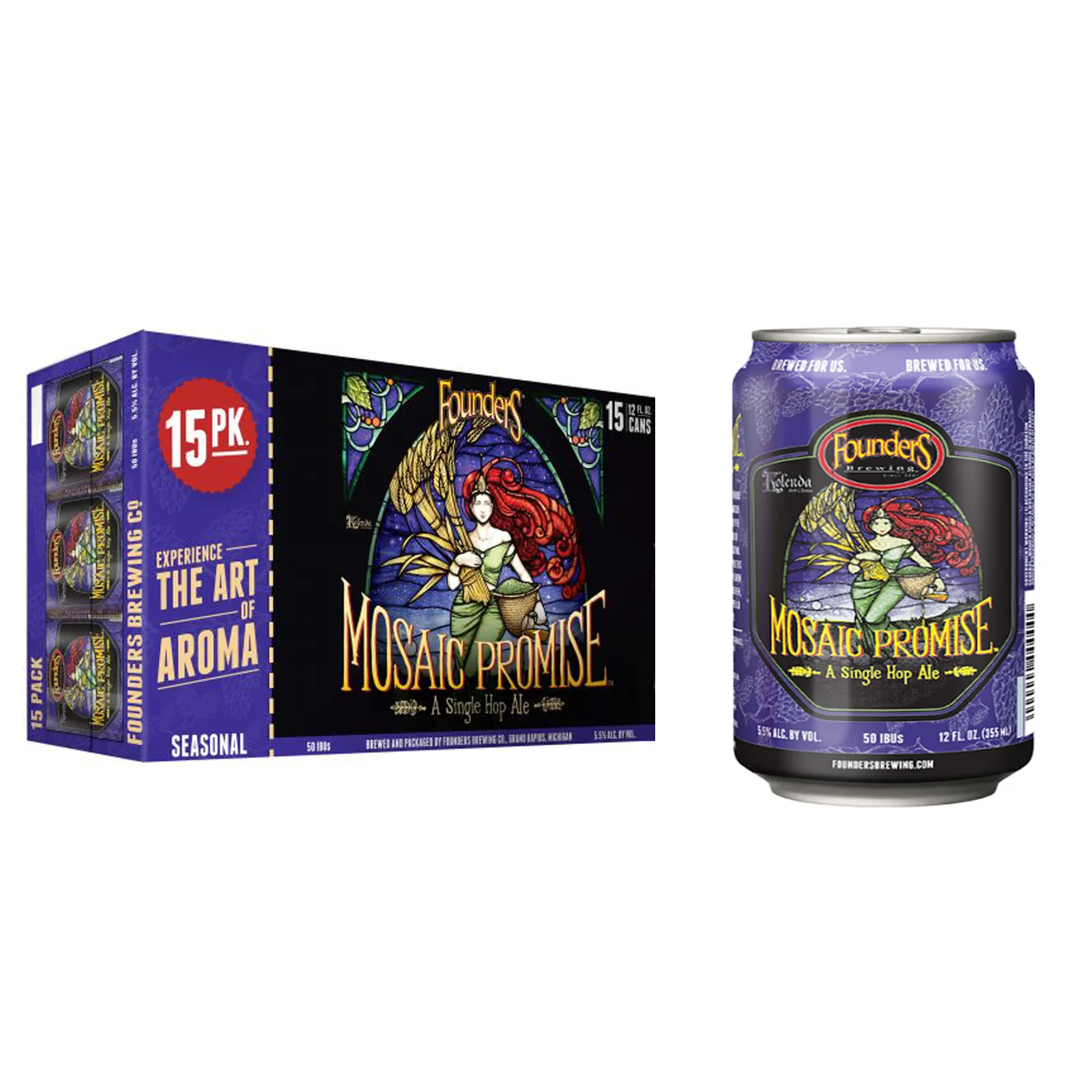 Founders Mosaic Promise IPA 15pk Can 5.5% ABV