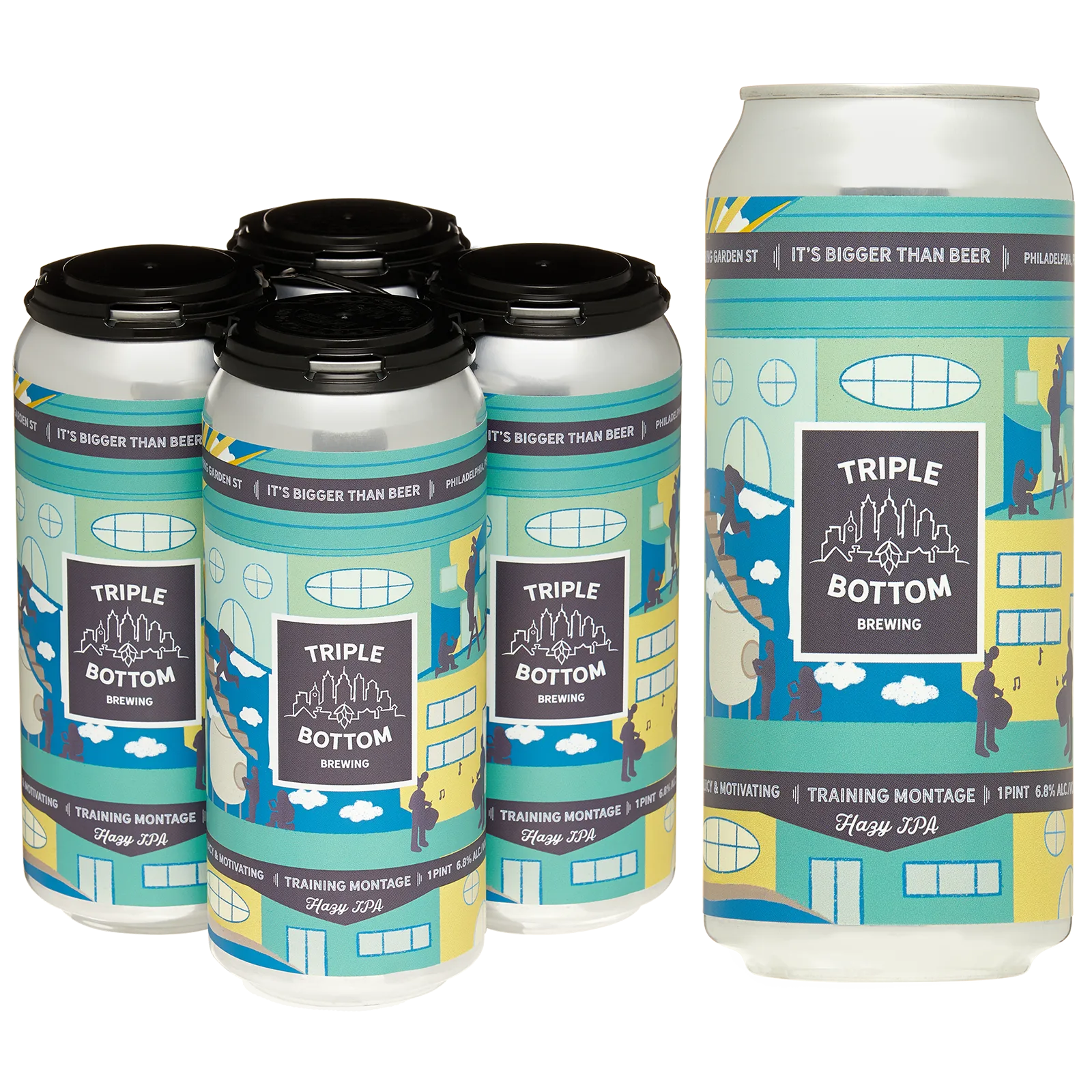 Triple Bottom Brewing Training Montage Hazy IPA 4pk 16oz Can 6.8% ABV