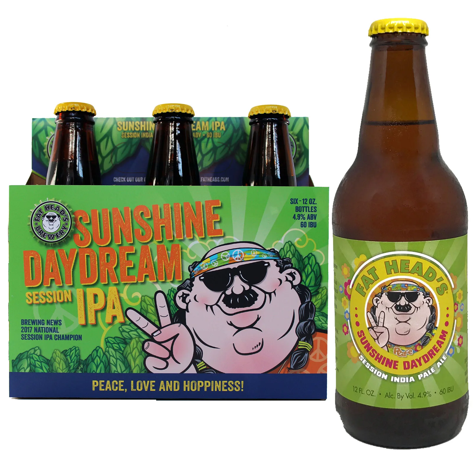 Fat Head's Sunshine Daydream IPA 6pk Btl 4.9% ABV