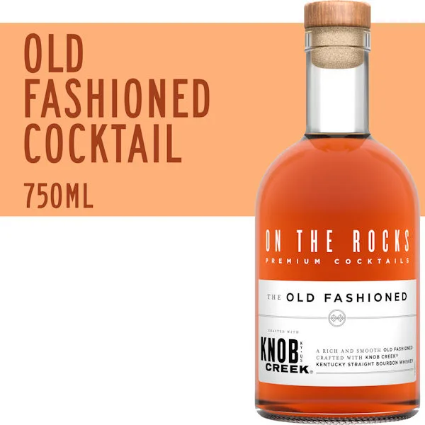 On The Rocks Knob Creek Bourbon The Old Fashioned Ready To Drink Cocktail 750Ml