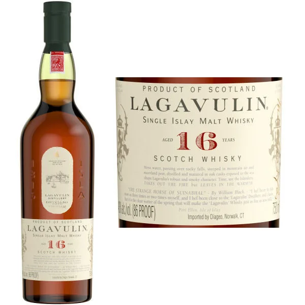Lagavulin 16 Year Old Islay Single Malt Scotch 750Ml