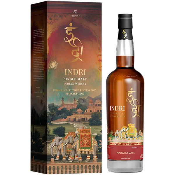 Indri Diwali 2025 Marsala Cask Finish Indian Single Malt Whisky 750Ml