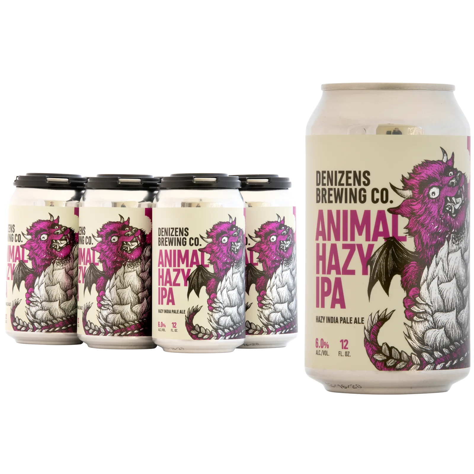 Denizens Animal Hazy IPA 6pk Can 6.0% ABV