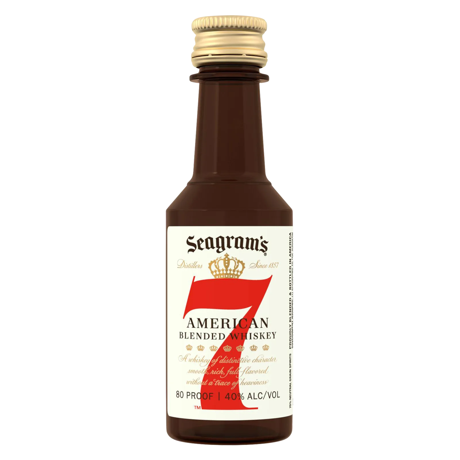 Seagram's 7 Crown American Blended Whiskey. (80 Proof