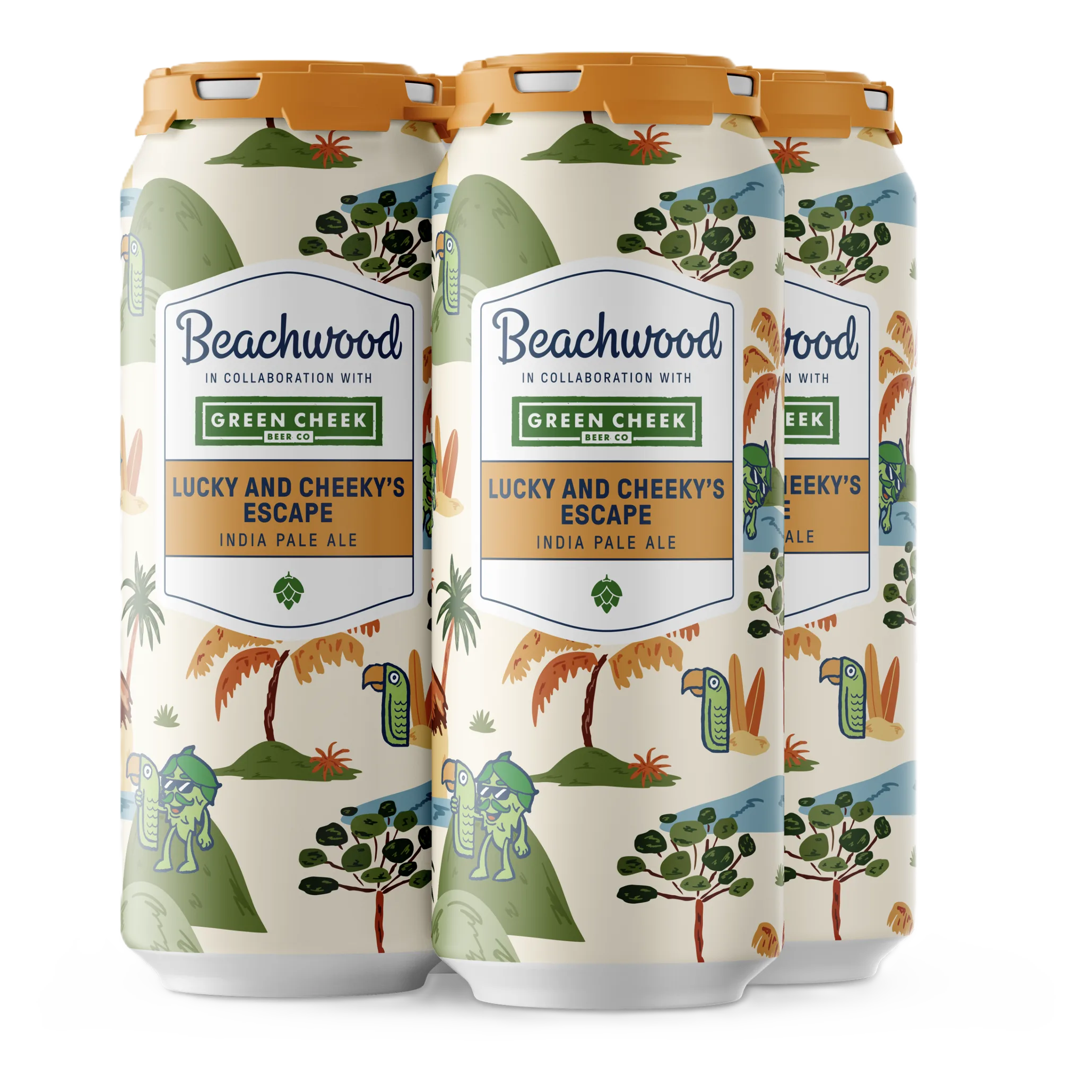 Beachwood Brewing Lucky and Cheeky IPA (4PKC