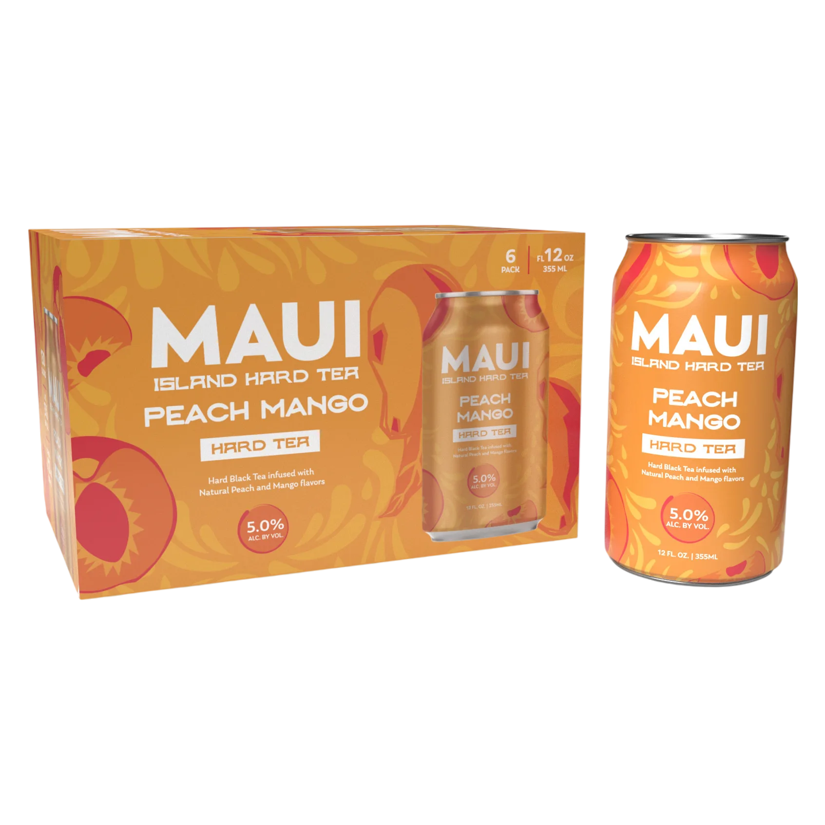 Maui Hard Tea Peach Mango 6PKC