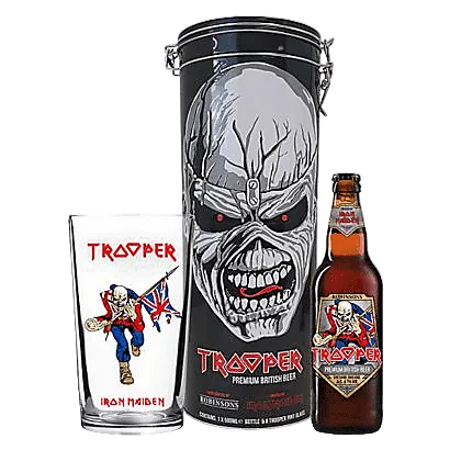 Robinson's Trooper Iron Maiden Gift Pack with Glass Single 16.9oz Btl