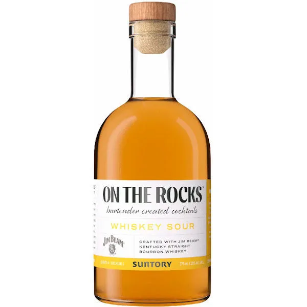 On The Rocks Jim Beam Whiskey Sour Ready To Drink Cocktail 375Ml